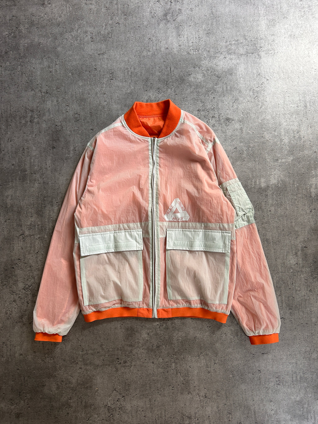 PALACE REVERSIBLE OVERLAY BOMBER JACKET (M)