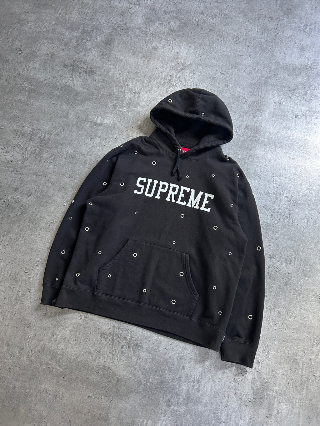 SUPREME EYELET HOODIE (L)