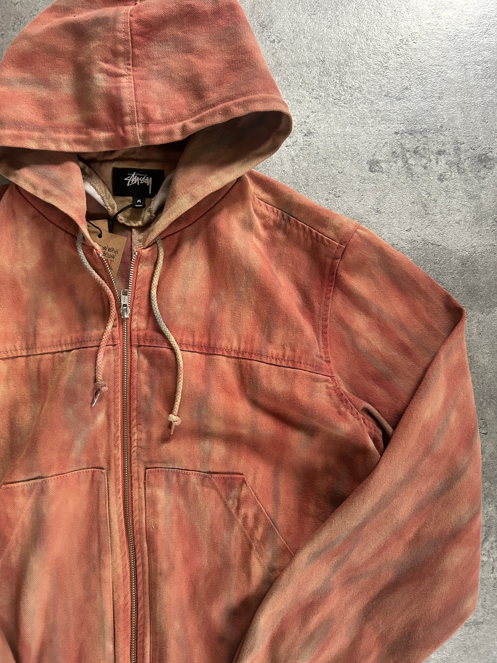 STÜSSY TIE DYE WORK JACKET (M)