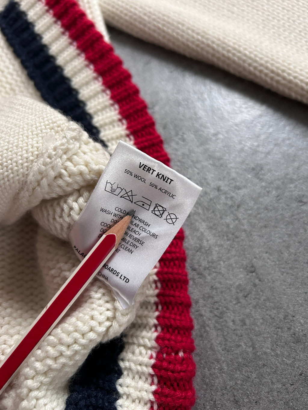 PALACE VERT KNIT BEIGE (M/L)