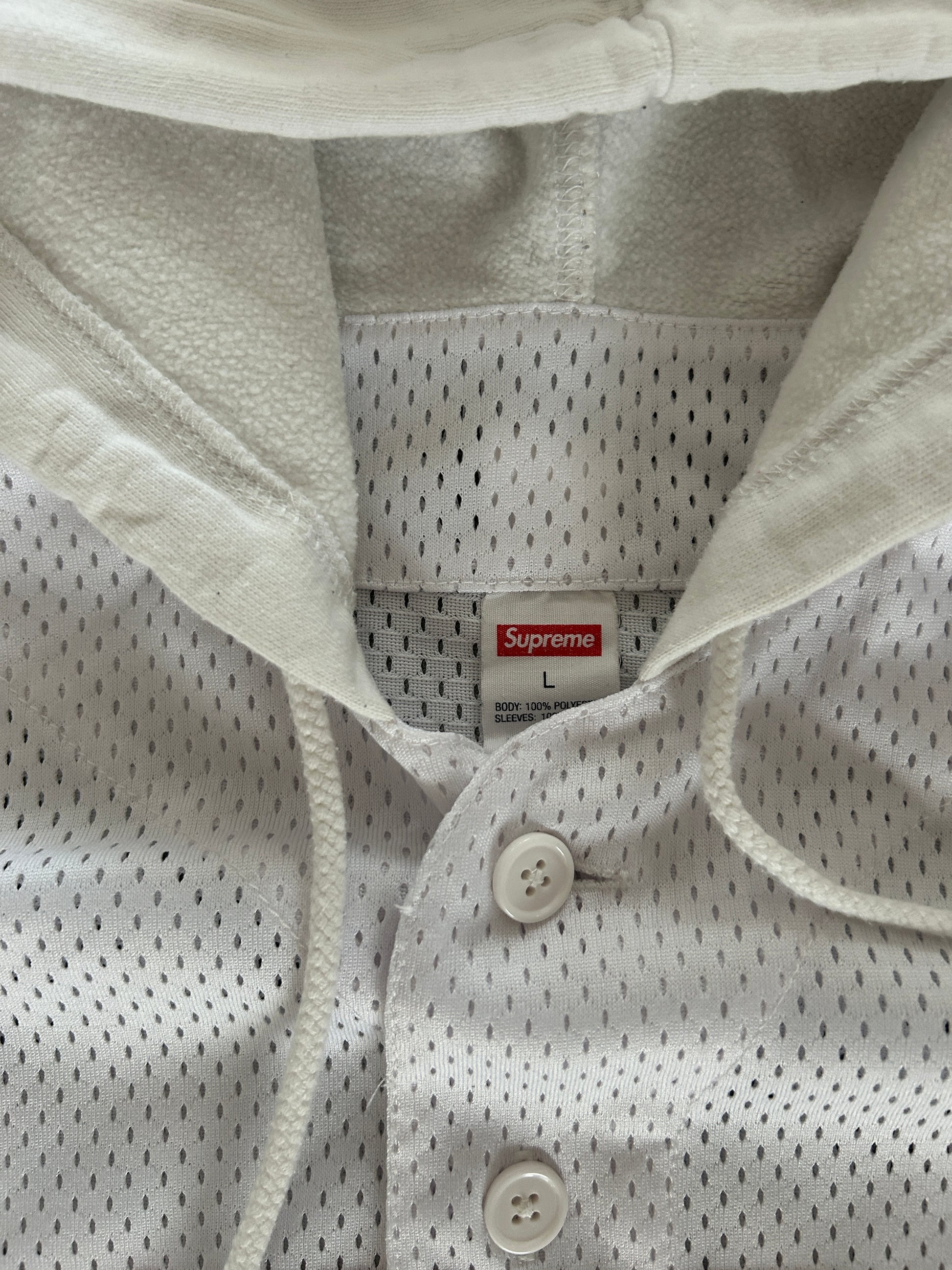 SUPREME MESH HOODIE JERSEY (L)