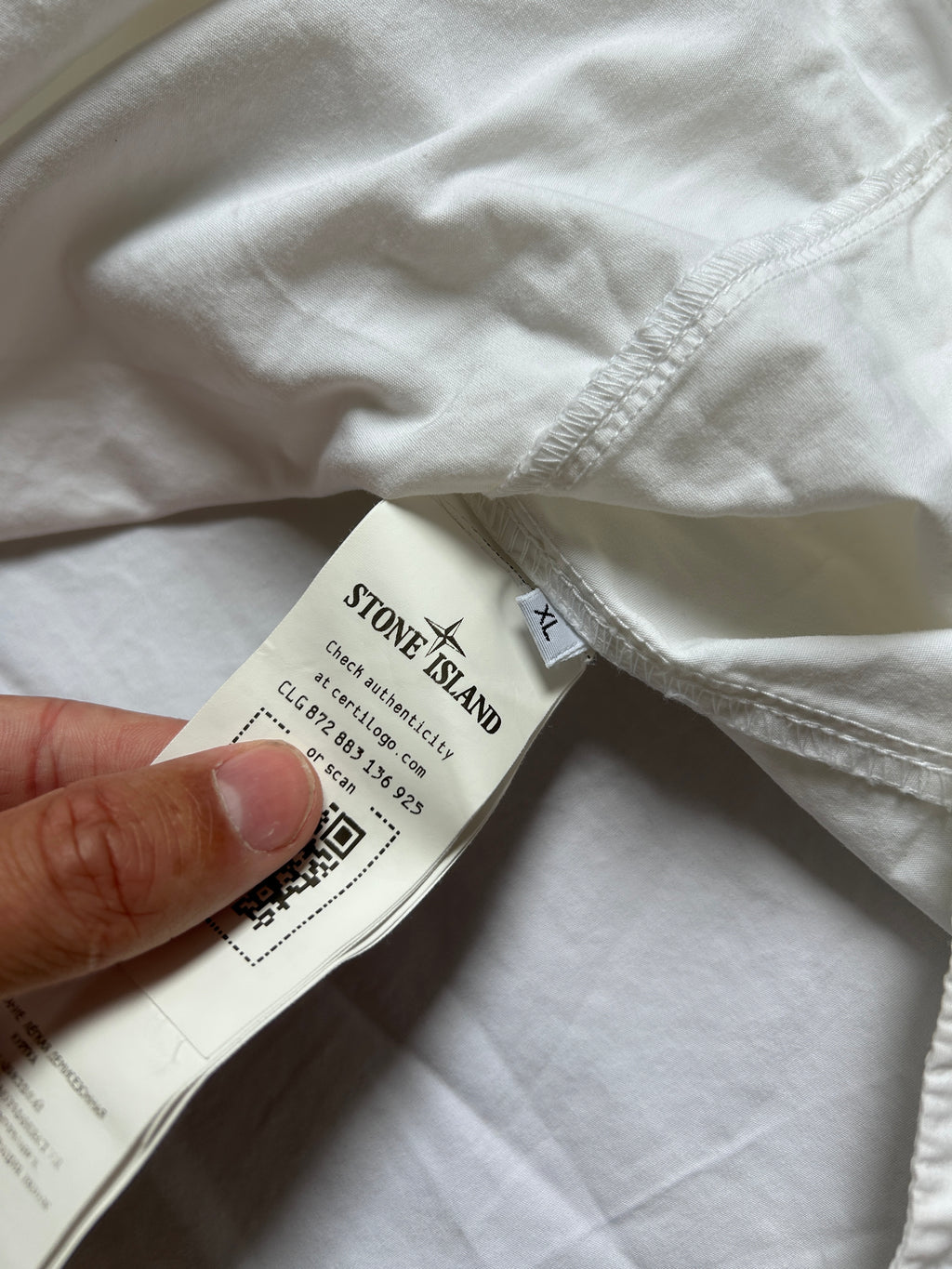 STONE ISLAND OVERSHIRT WHITE (L)