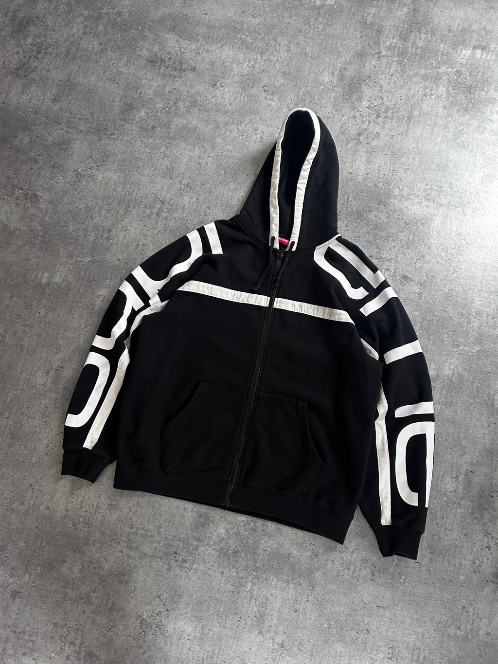 SUPREME BIG LOGO PANELED ZIP UP FW20 (L)
