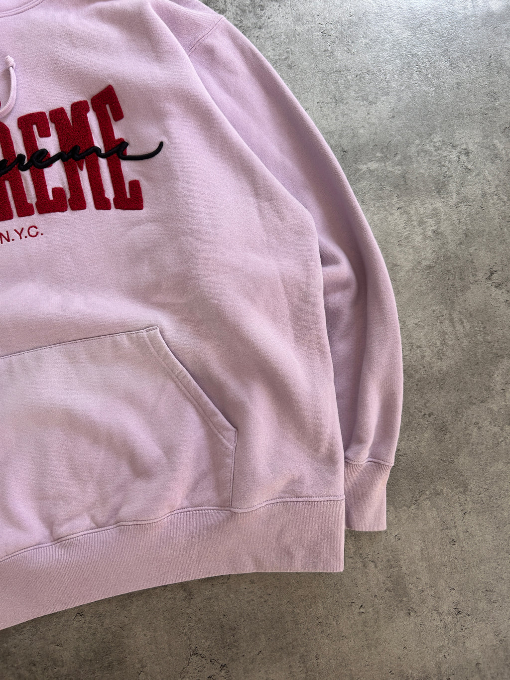 SUPREME EMBROIDERED CHENILLE HOODIE (L)