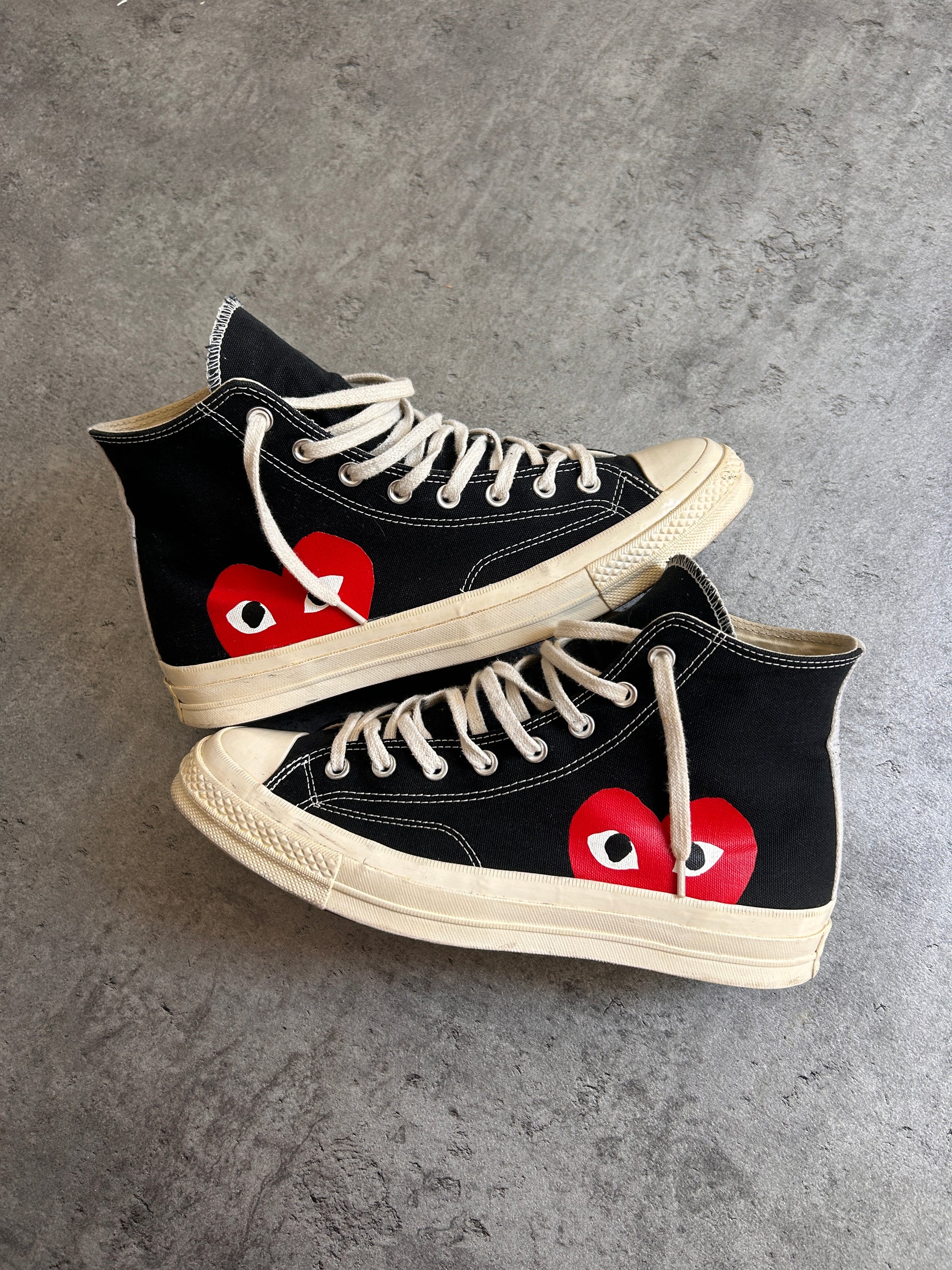 CONVERSE X CDG HIGH “BLACK” (44/44.5)