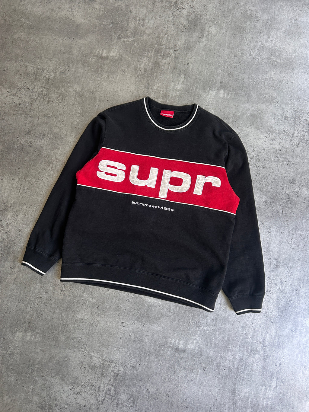SUPREME PIPING CREWNECK (L)