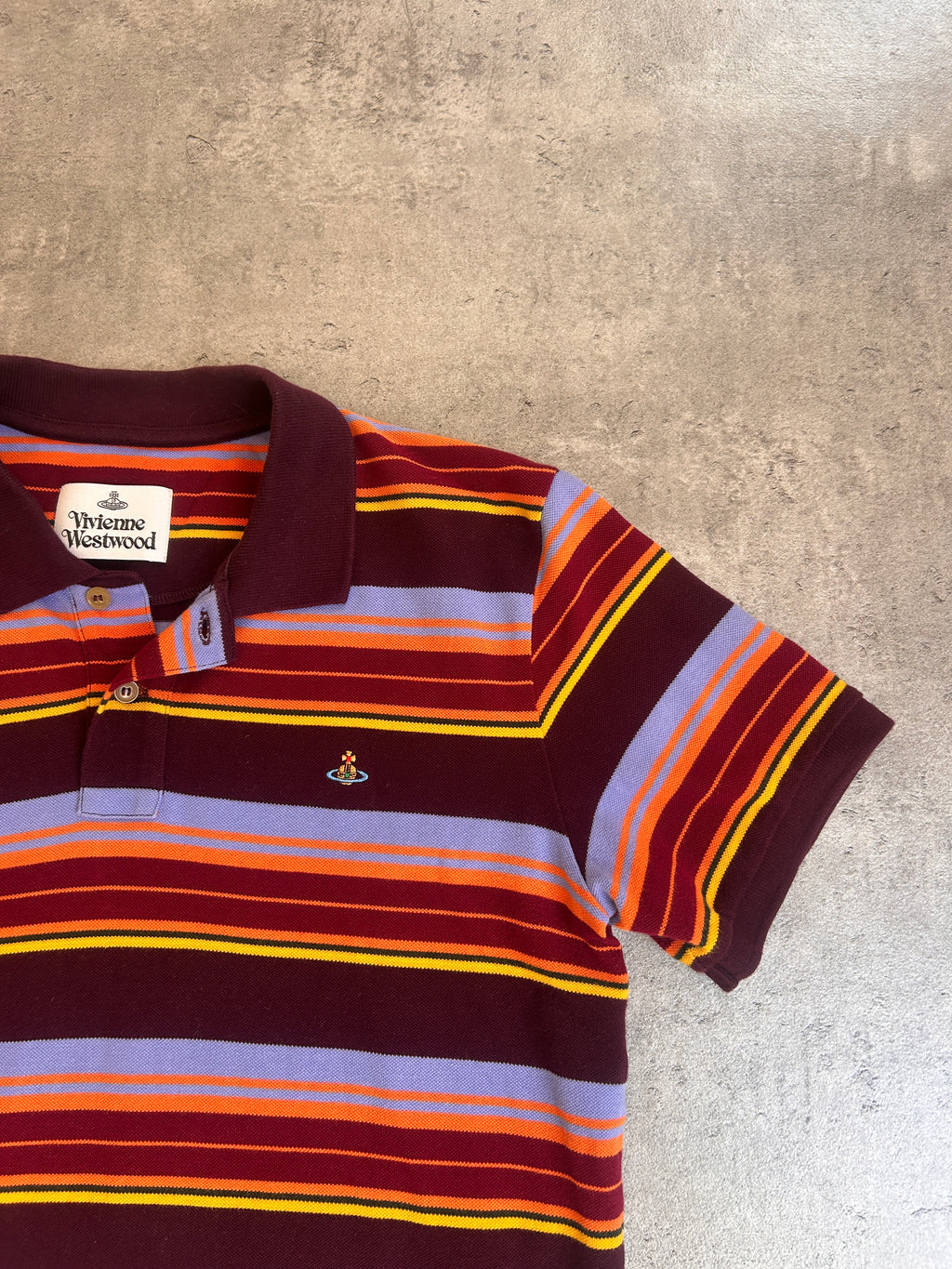 VIVIENNE WESTWOOD STRIPED POLO (M)