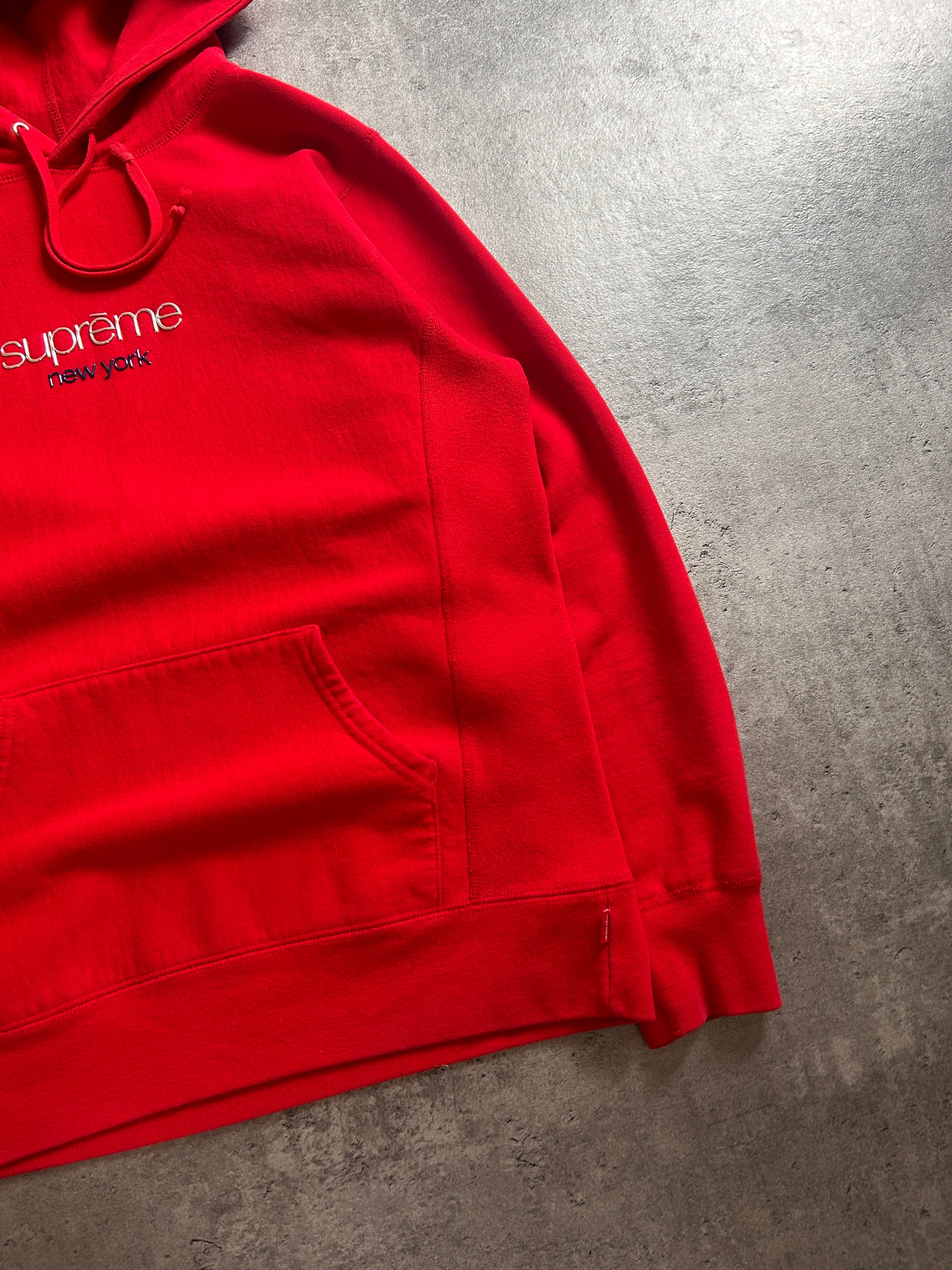 SUPREME CHROME CLASSIC LOGO HOODIE (M)