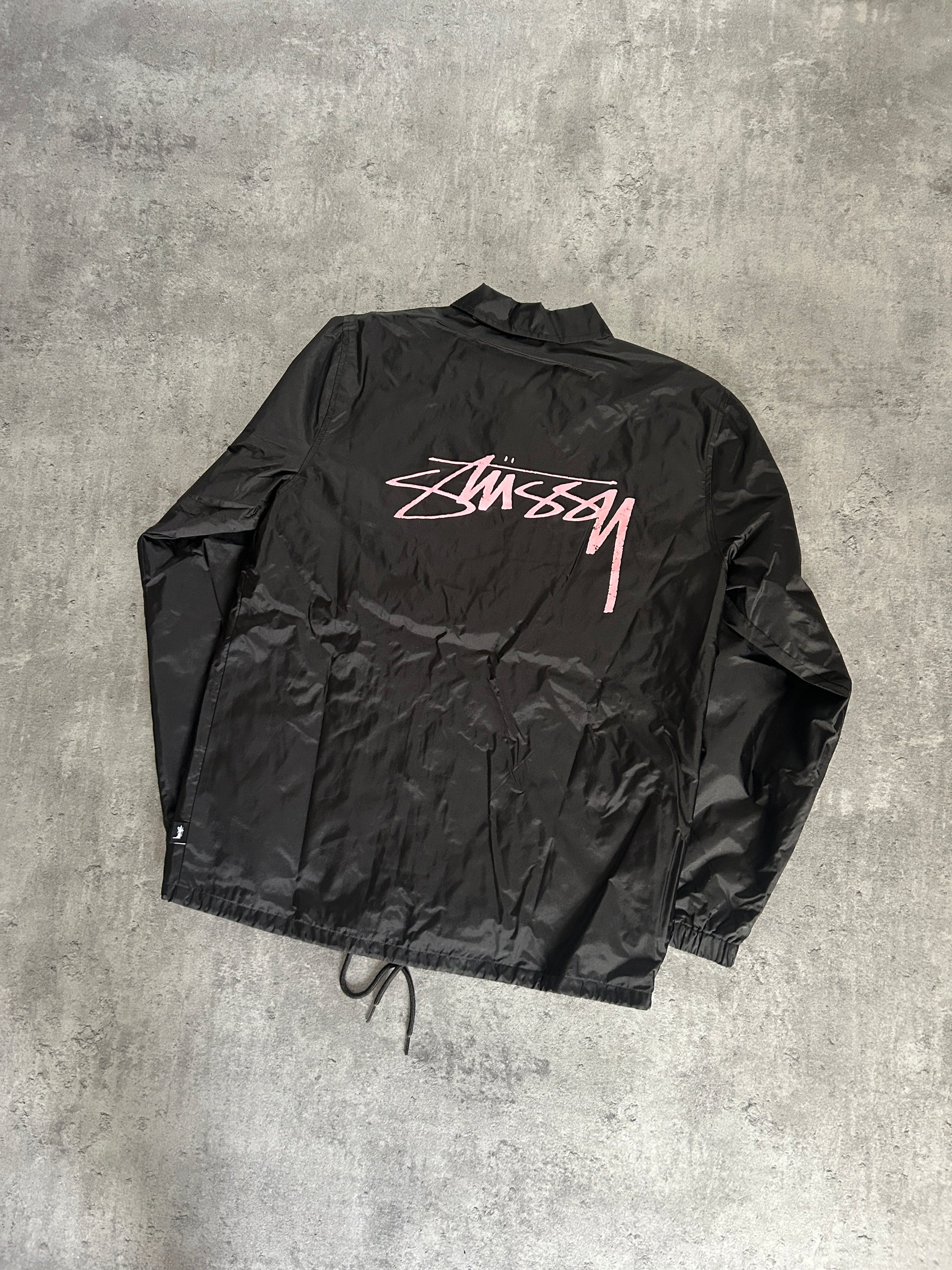 STÜSSY BLACK/PINK COACH JACKET (S)