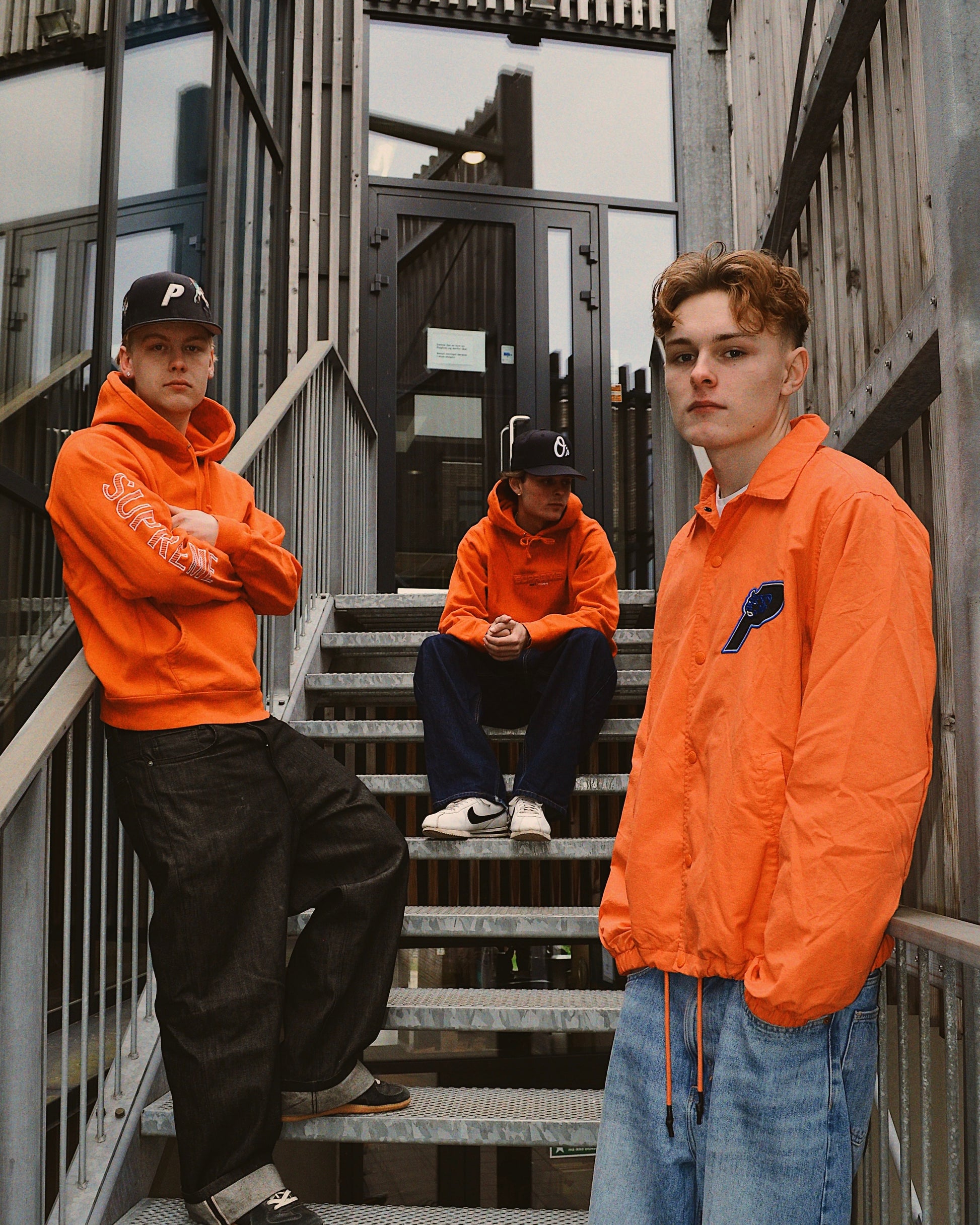 PALACE PANTHER COACH JACKET ORANGE (M)