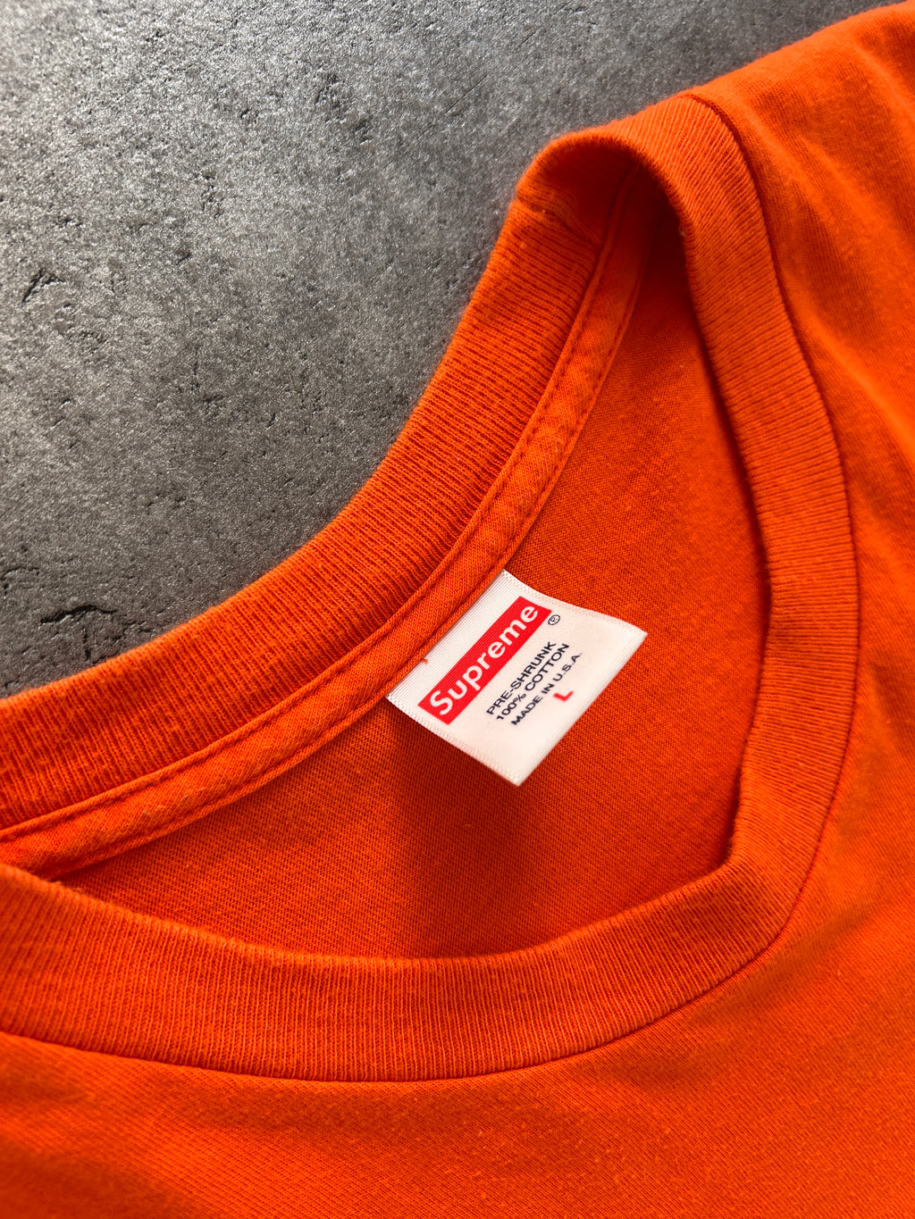 SUPREME SHOP TEE ORANGE (L)