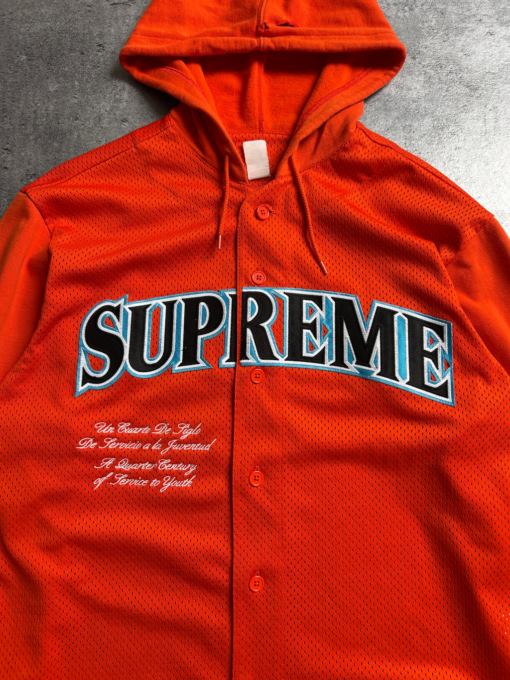 SUPREME MESH HOODIE JERSEY (M)