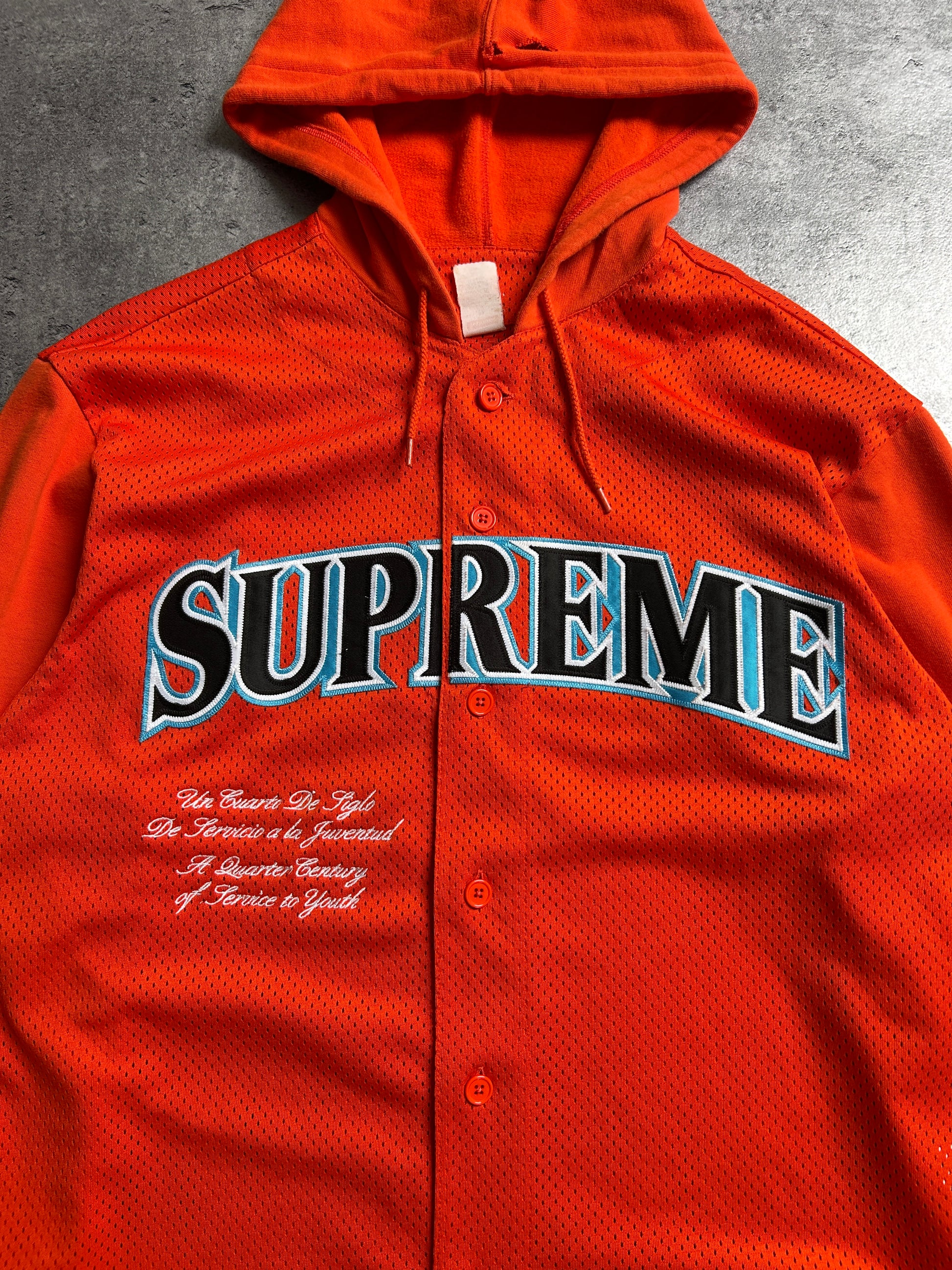 SUPREME MESH HOODIE JERSEY (M)