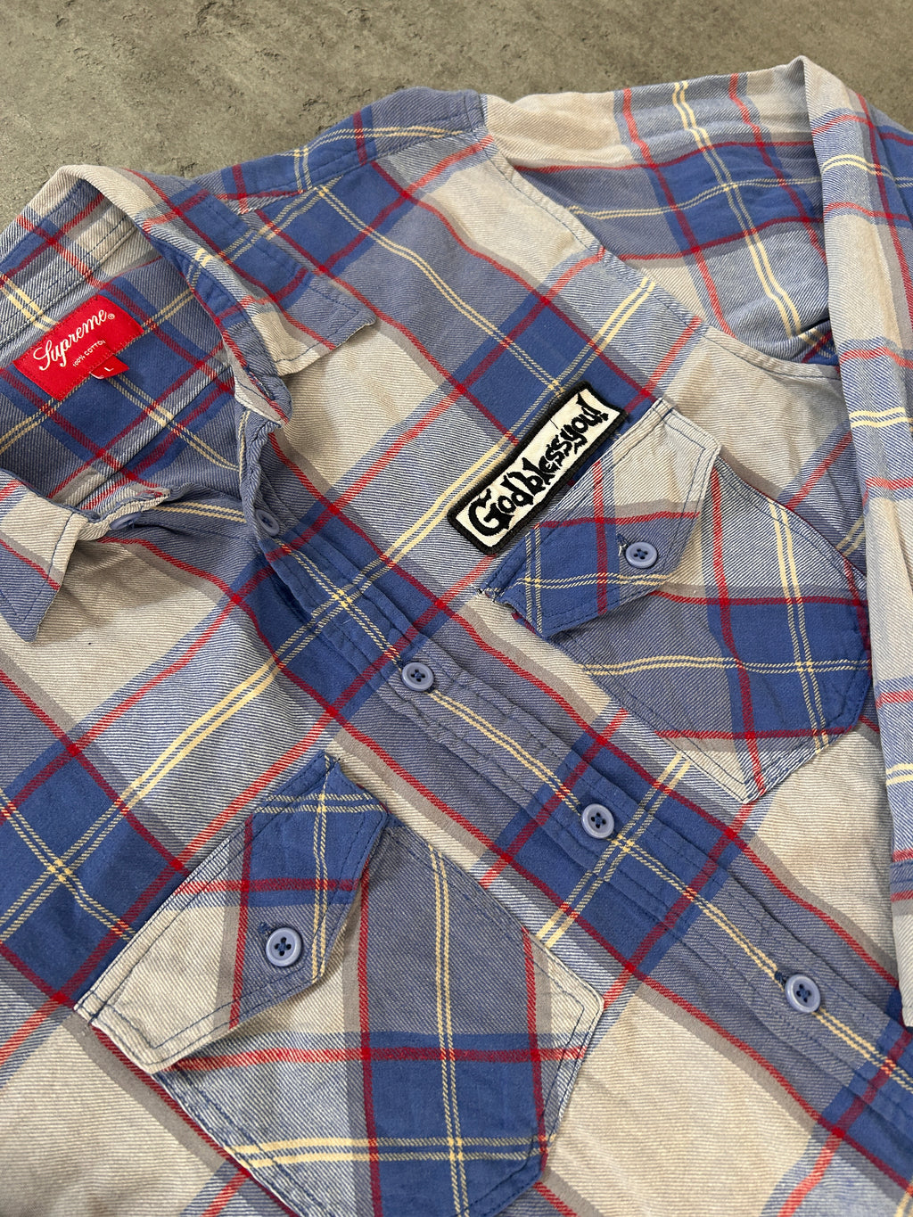 SUPREME GOD BLESS FLANNEL (L)