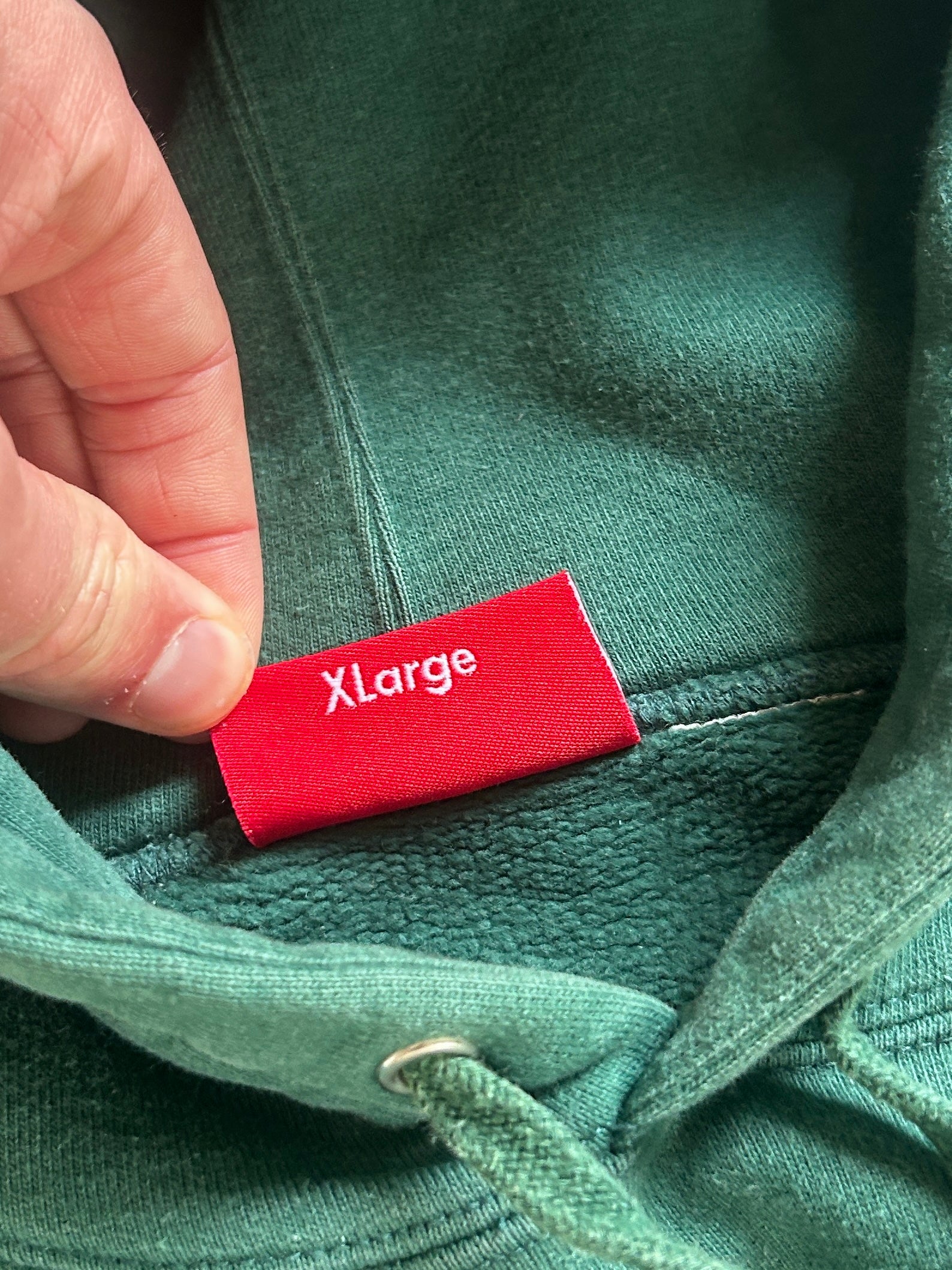 SUPREME TEXT RIB HOODIE FW19 (XL)