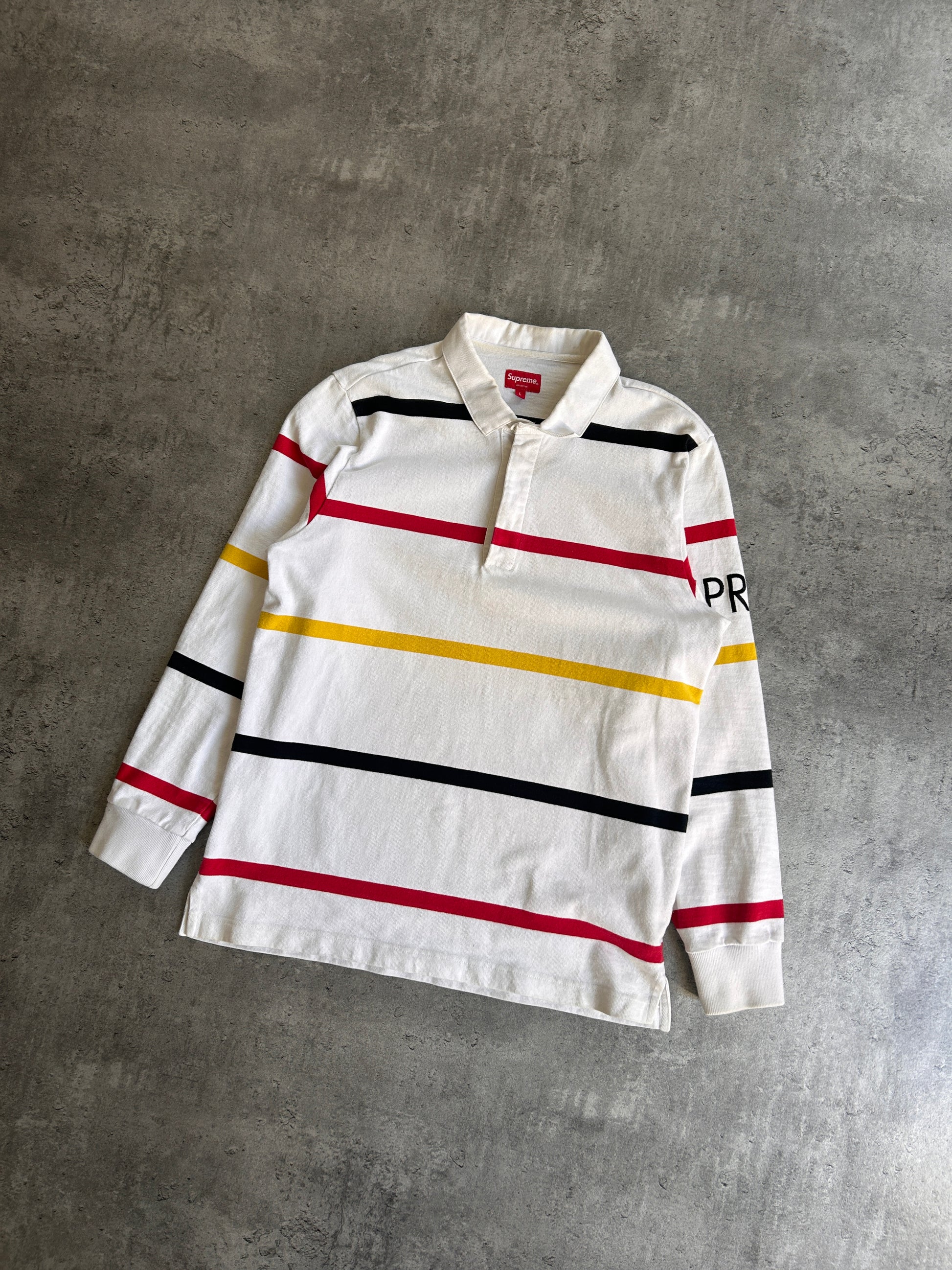 SUPREME STRIPED RUGBY POLO (L)