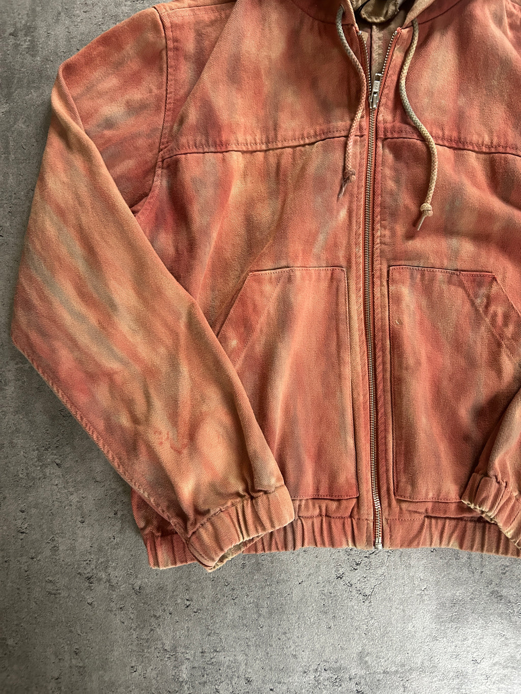 STÜSSY TIE DYE WORK JACKET (M)