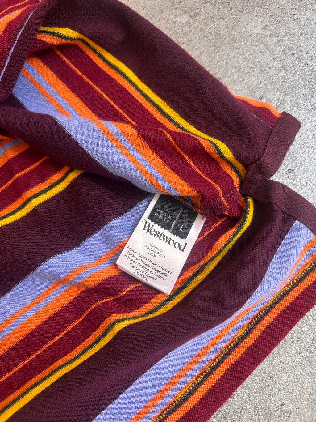 VIVIENNE WESTWOOD STRIPED POLO (M)