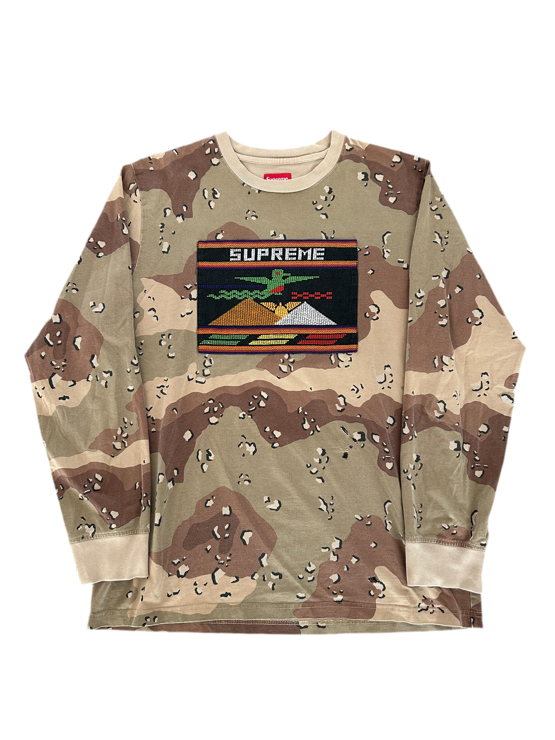 SUPREME NEEDLEPOINT PATCH DESERT CAMO LS (L)