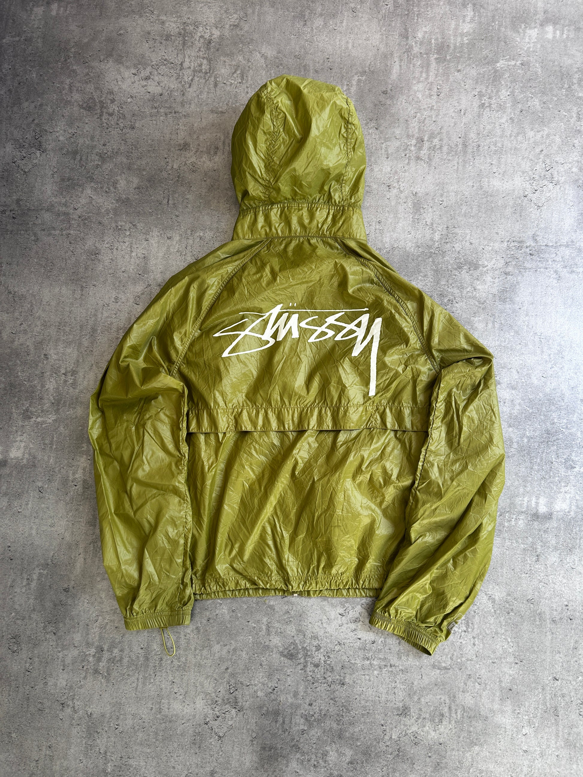 STÜSSY WRINKLED BEACH SHELL JACKET (L)