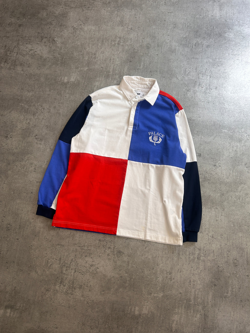 PALACE THISTLE LONGSLEEVE RUGBY POLO (M)