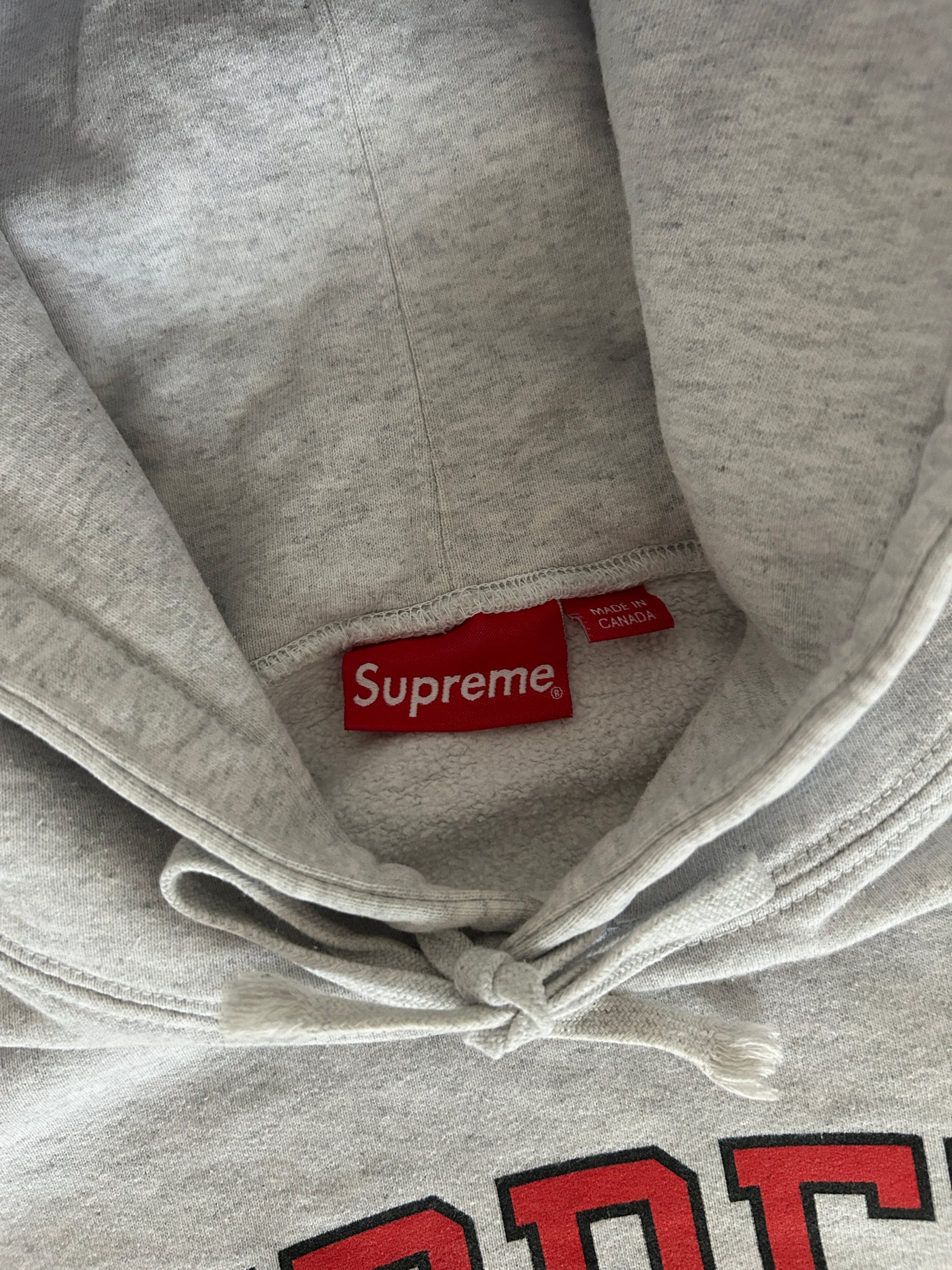 SUPREME XXL HOODIE “ASH GREY” (M)