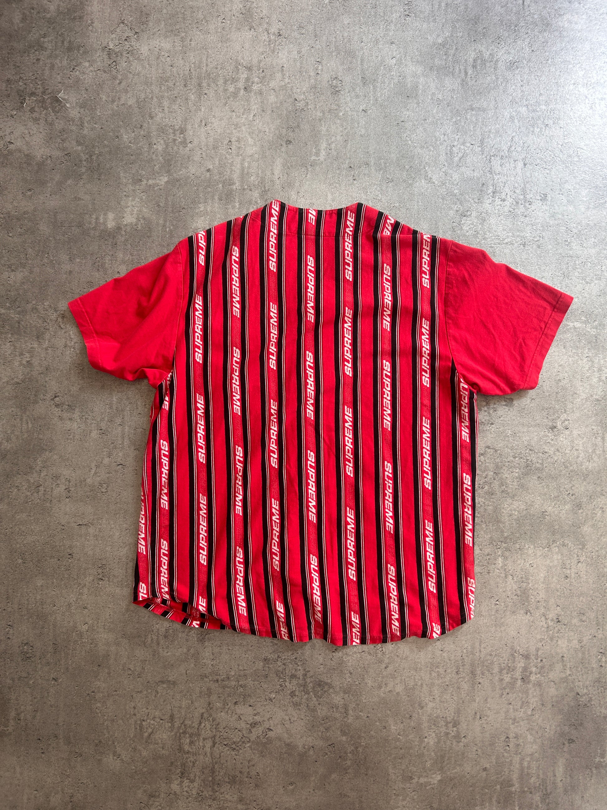 SUPREME JACQUARD LOGO BASEBALL JERSEY (L)