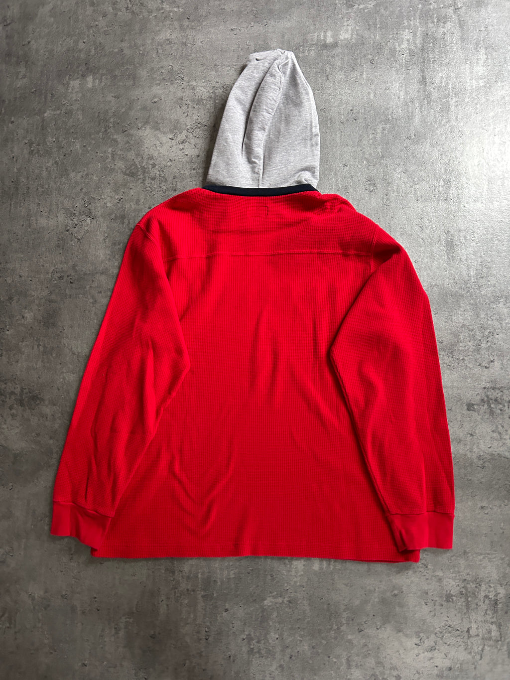 SUPREME WAFFLE RINGER HOODIE (XL)