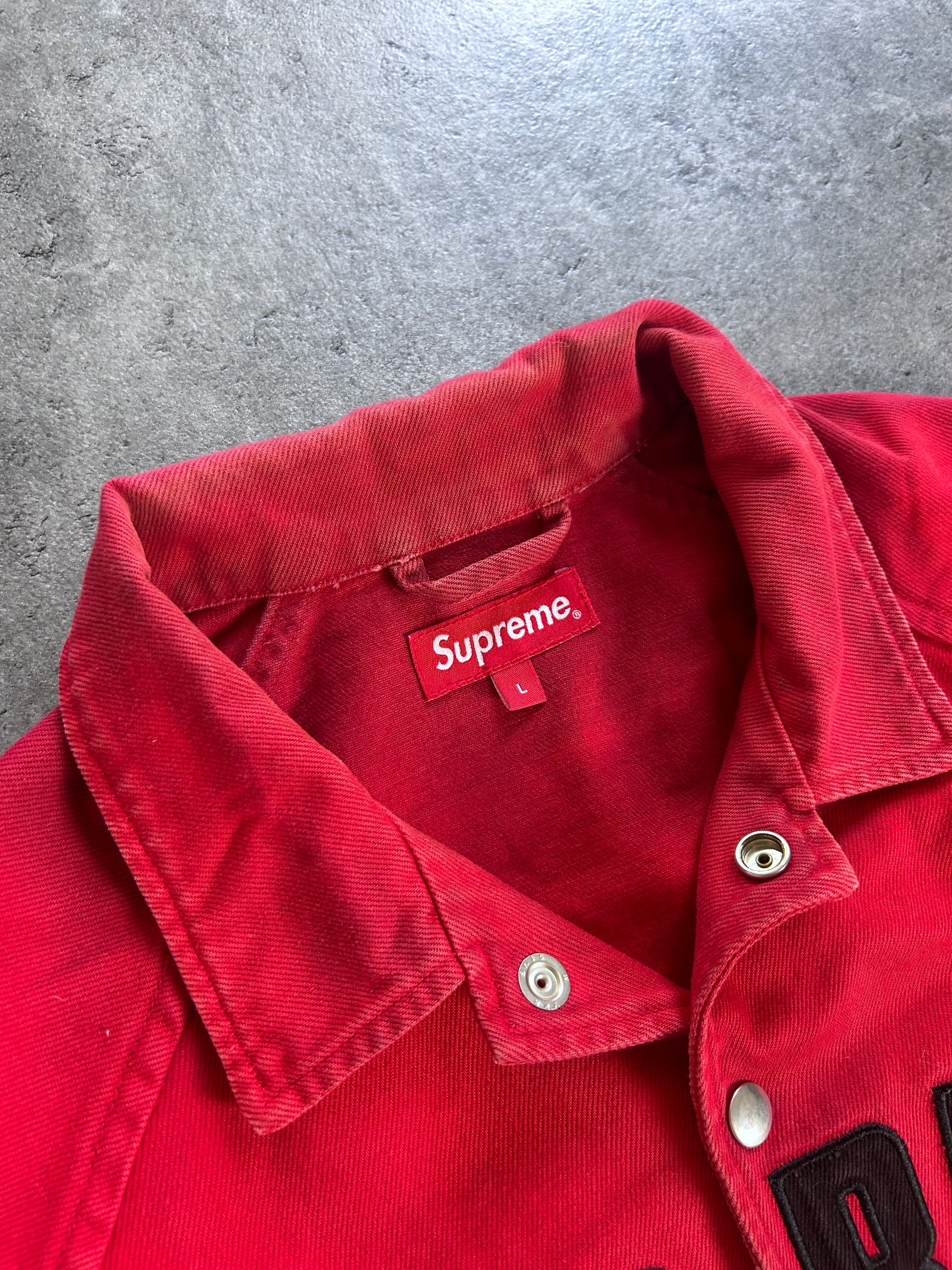 SUPREME ARC DENIM JACKET “RED” (M)