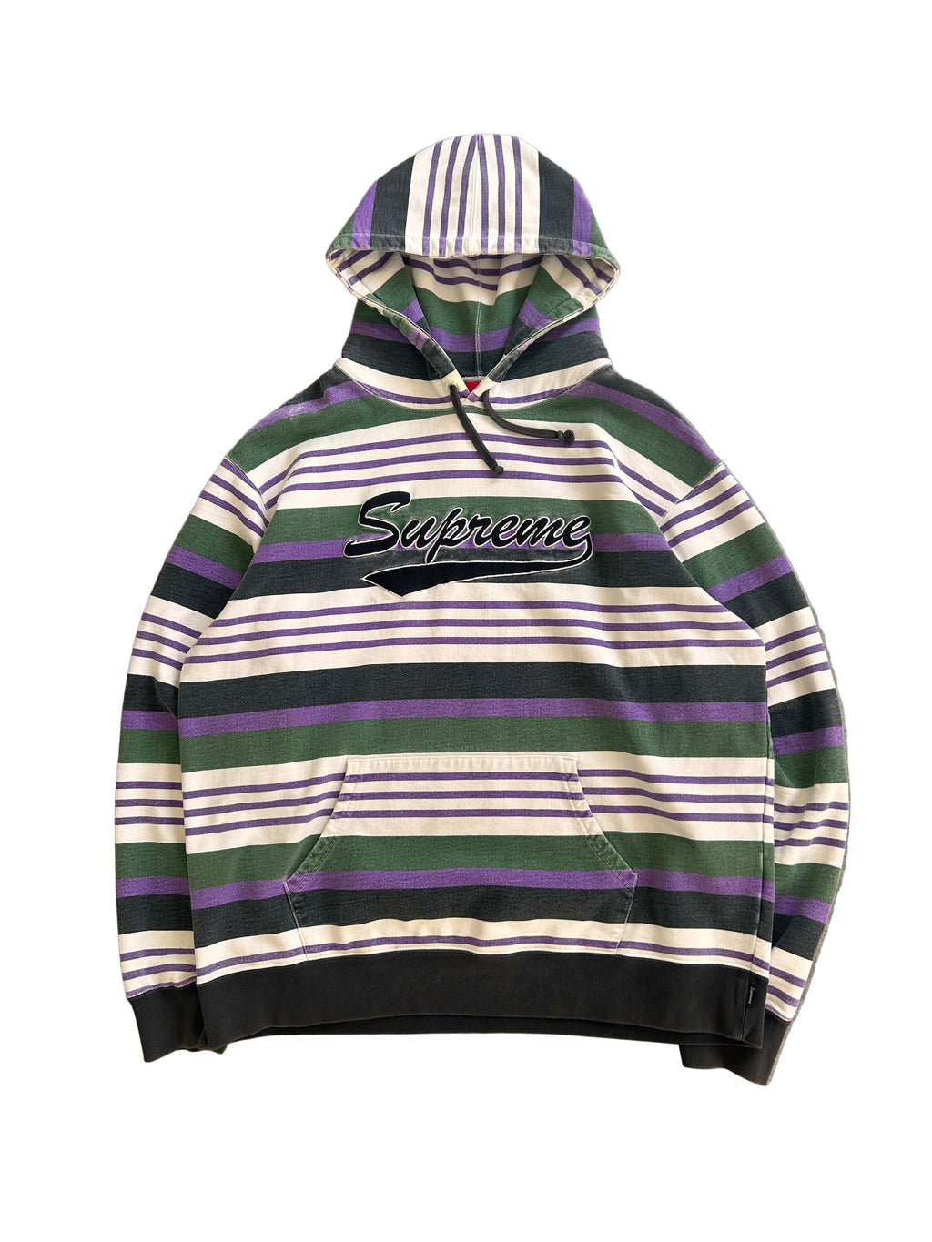 SUPREME STRIPED HOODIE “MULTICOLOR” (XL)