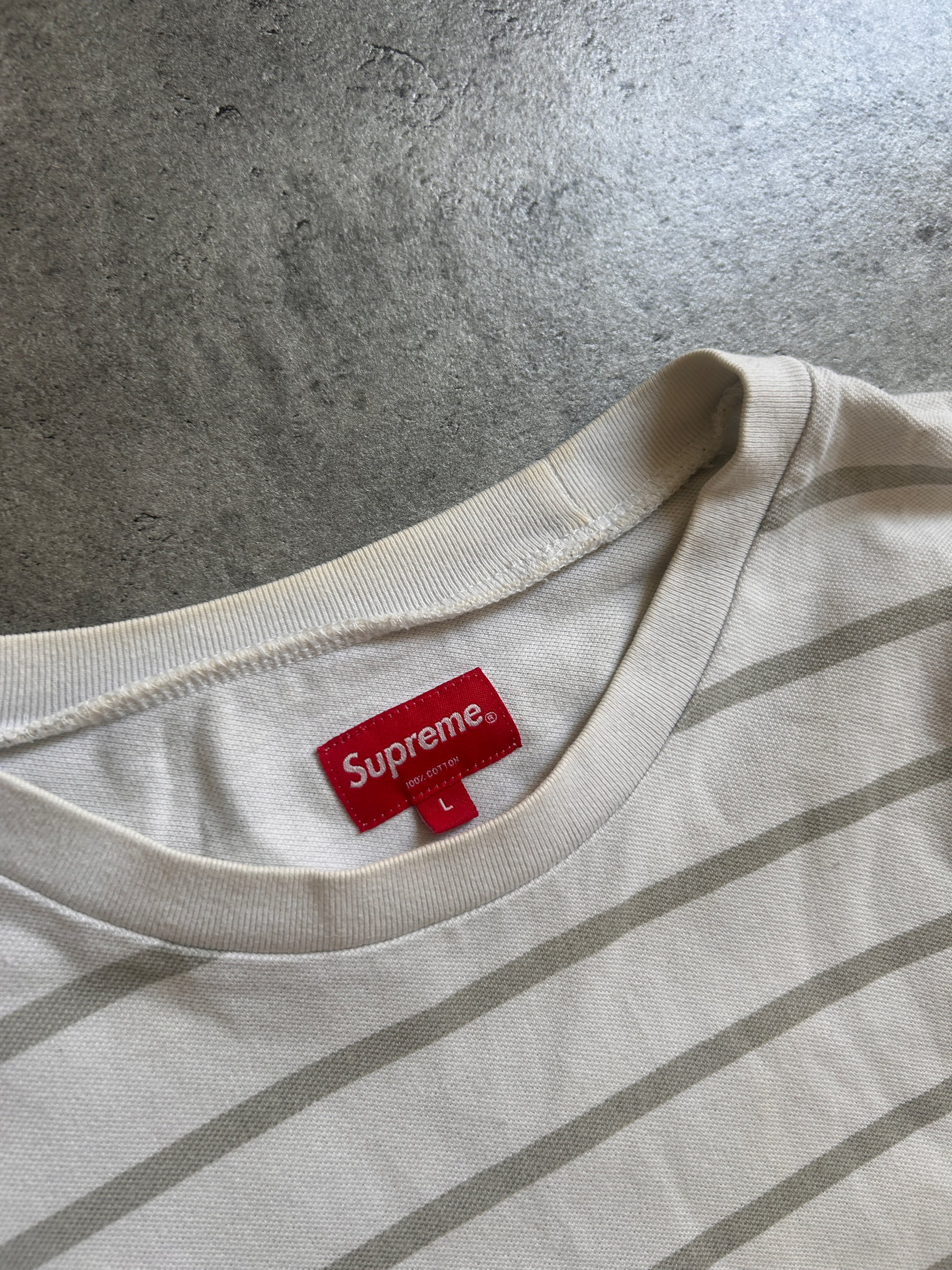 SUPREME PRINTED STRIPE LONGSLEEVE (L/XL)