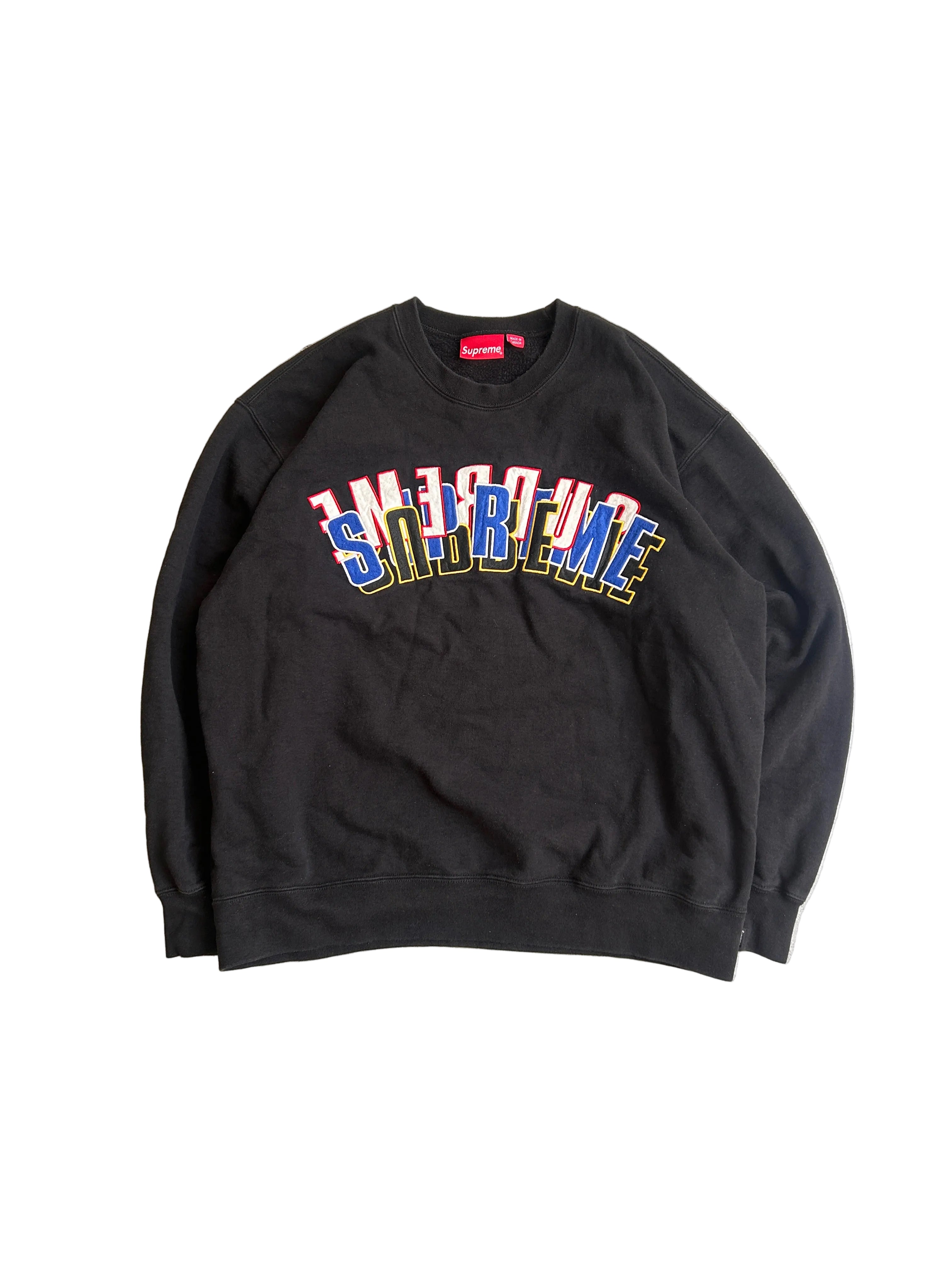SUPREME STACKED CREWNECK (L) – Kicksweep