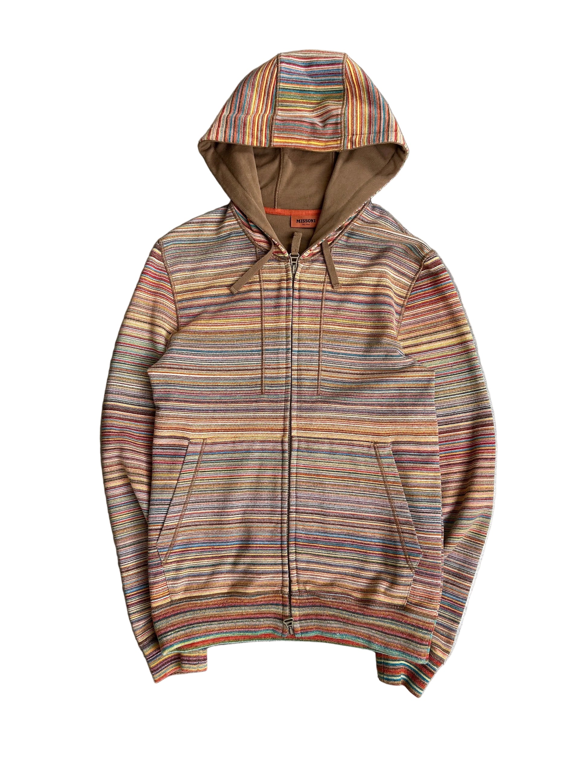 MISSONI MULTICOLOR STRIPE ZIP UP (XS)