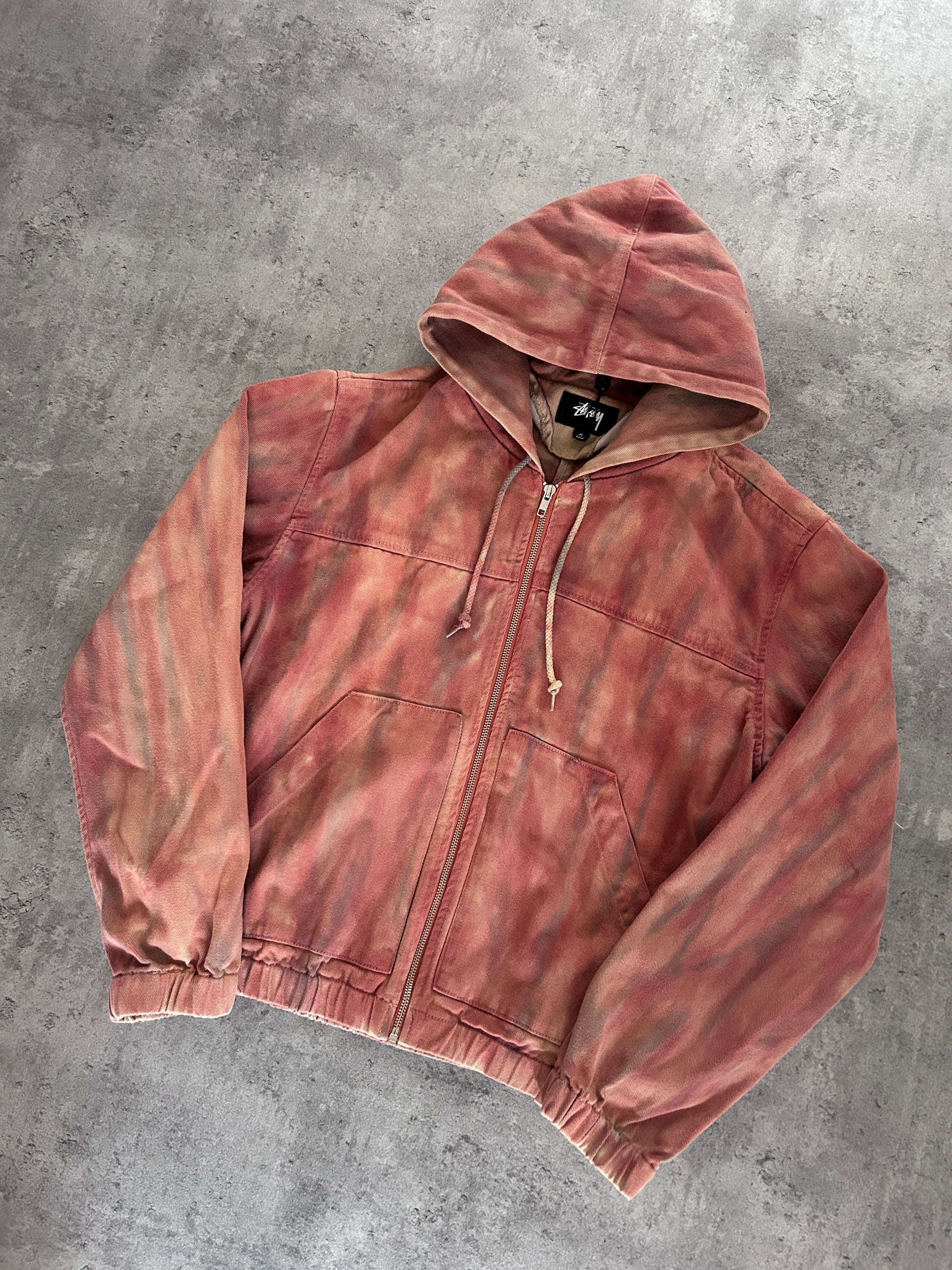 STUSSY TIE DYE WORKWEAR JACKET (M)