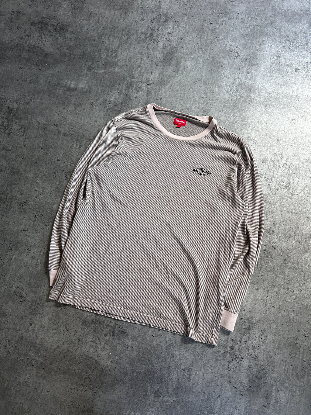 SUPREME MICRO STRIPE LONGSLEEVE (L)