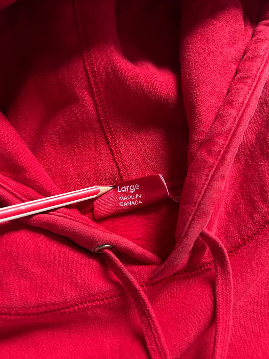 SUPREME PATENT CHENILLE ARC LOGO HOODIE “RED” (M)