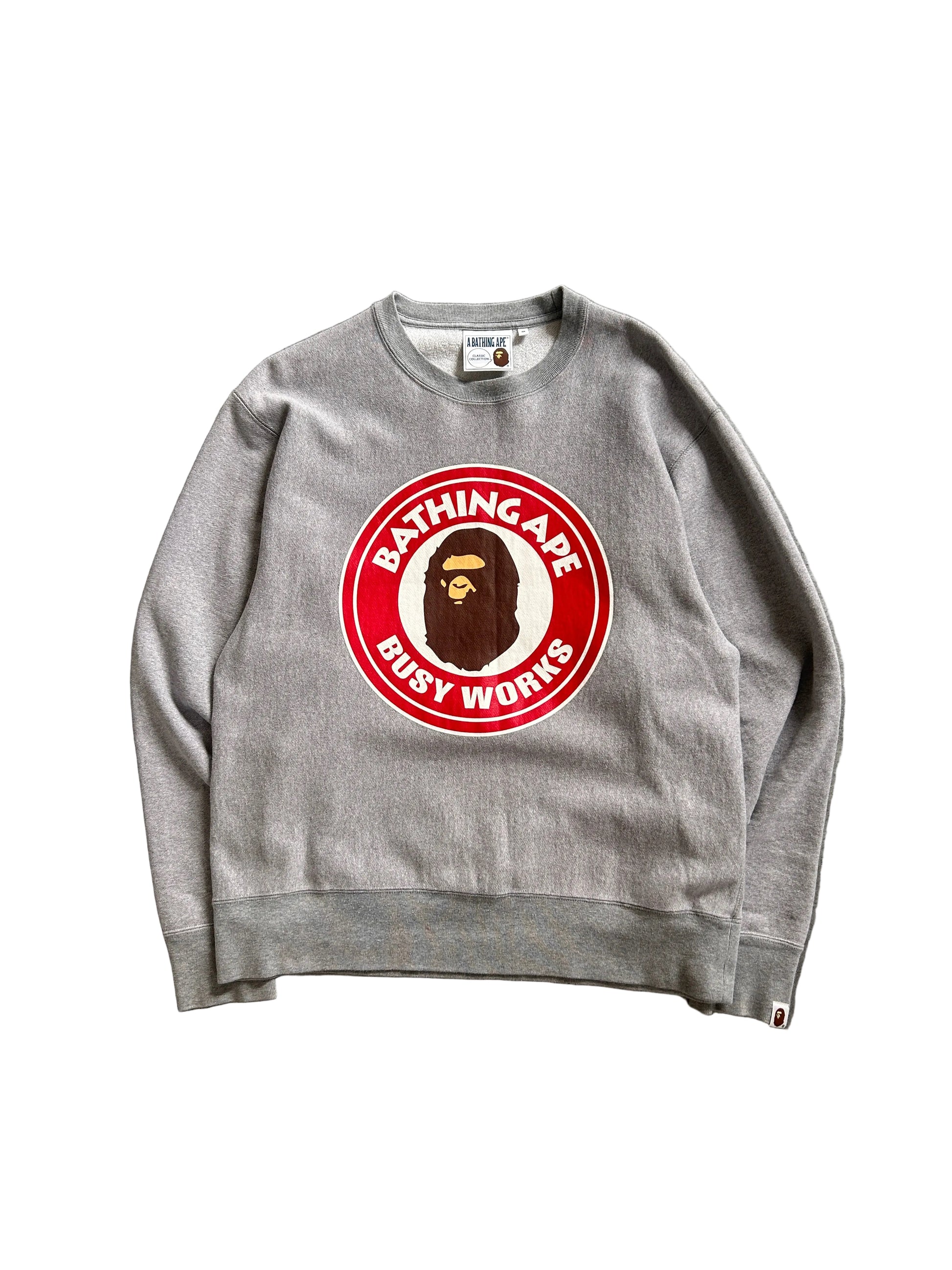 BAPE CLASSIC BUSY WORKS CREWNECK (M)