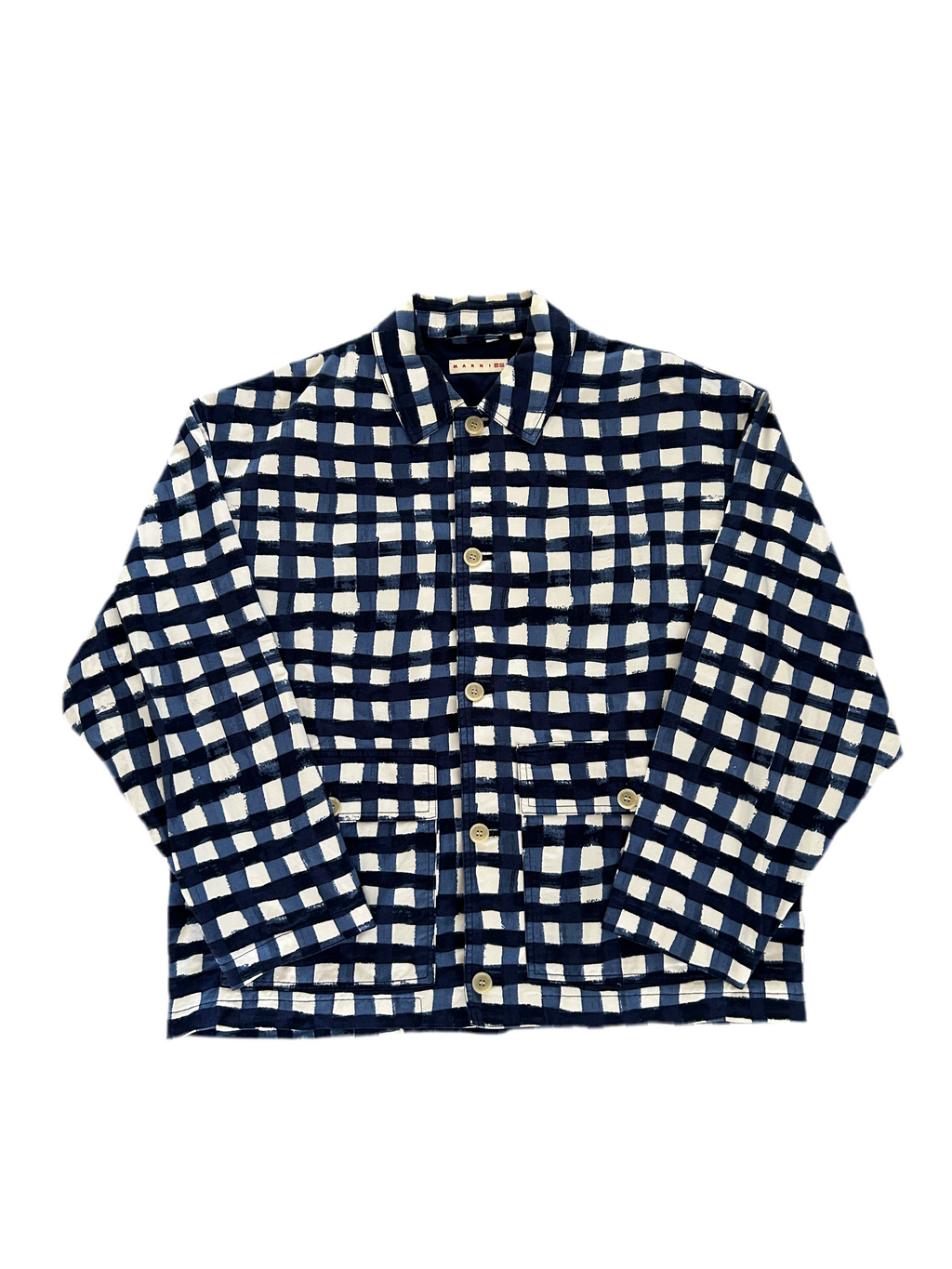 MARNI X UNIQLO JAKKE “BLÅ/HVID” (XL)