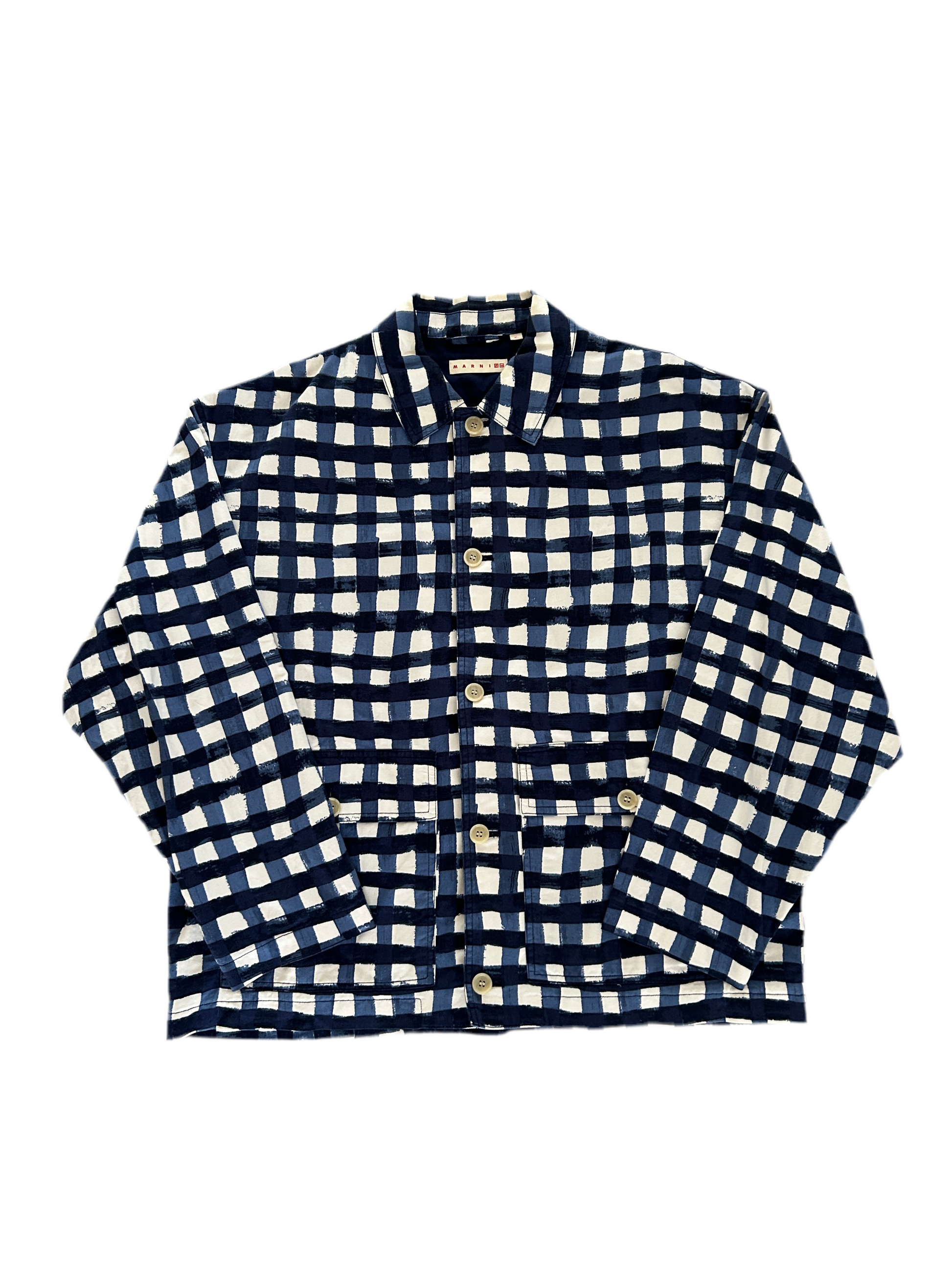 MARNI X UNIQLO JAKKE “BLÅ/HVID” (XL)