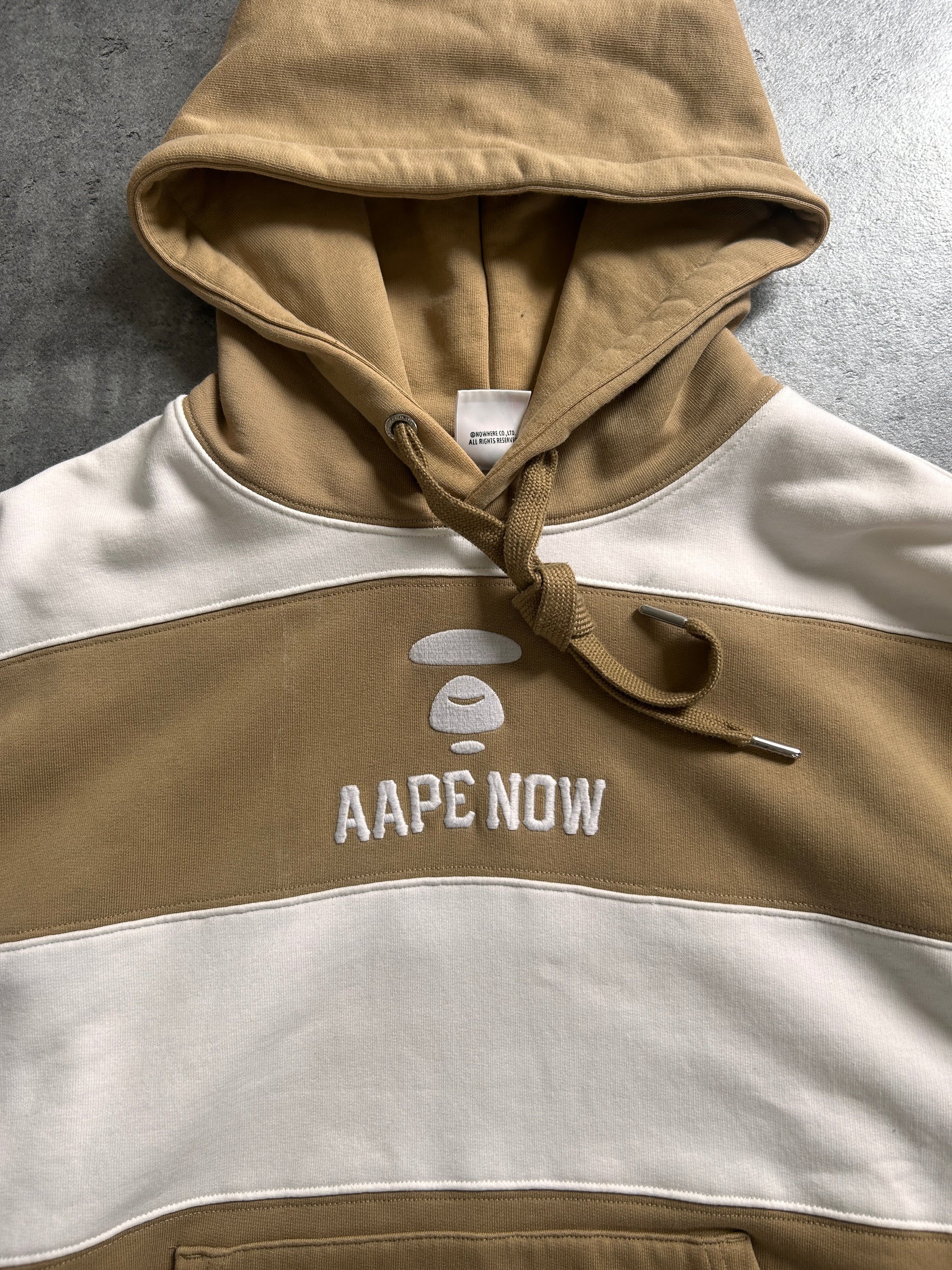 AAPE NOW BIG STRIPE HOODIE (M)