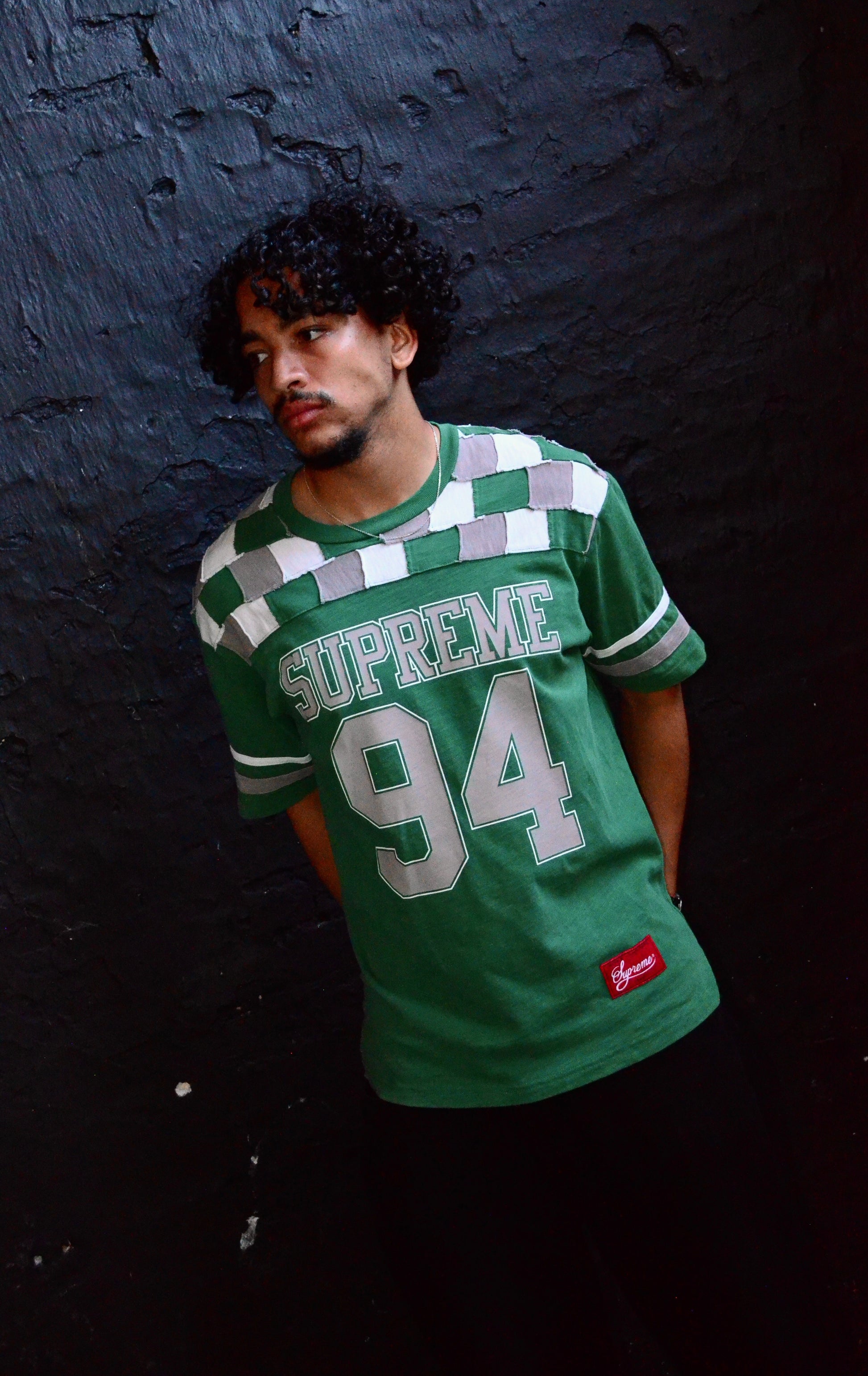 SUPREME PATCHWORK YOKE JERSEY (M)