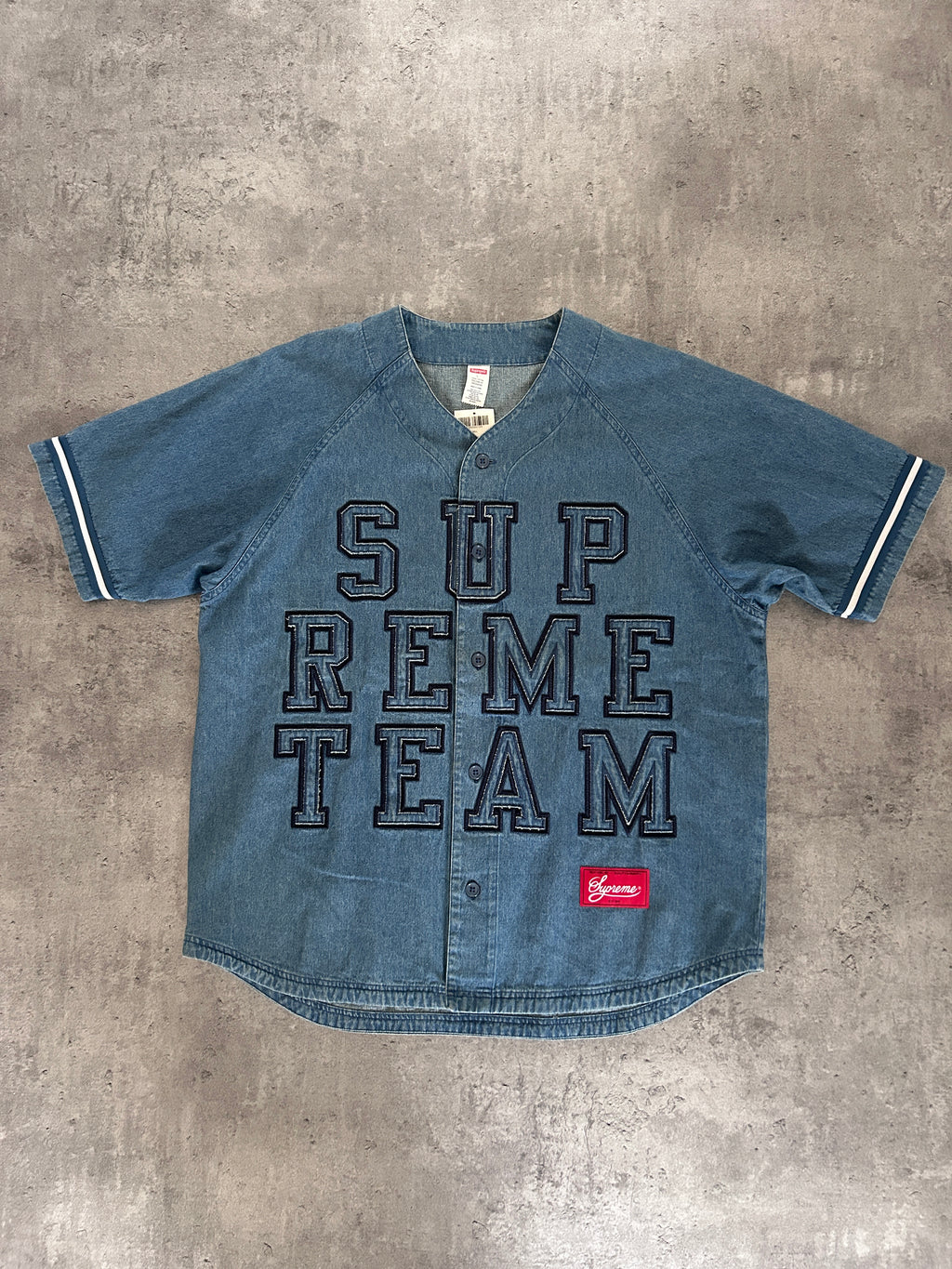 SUPREME WORLDFAMOUS DENIM JERSEY (L/XL)