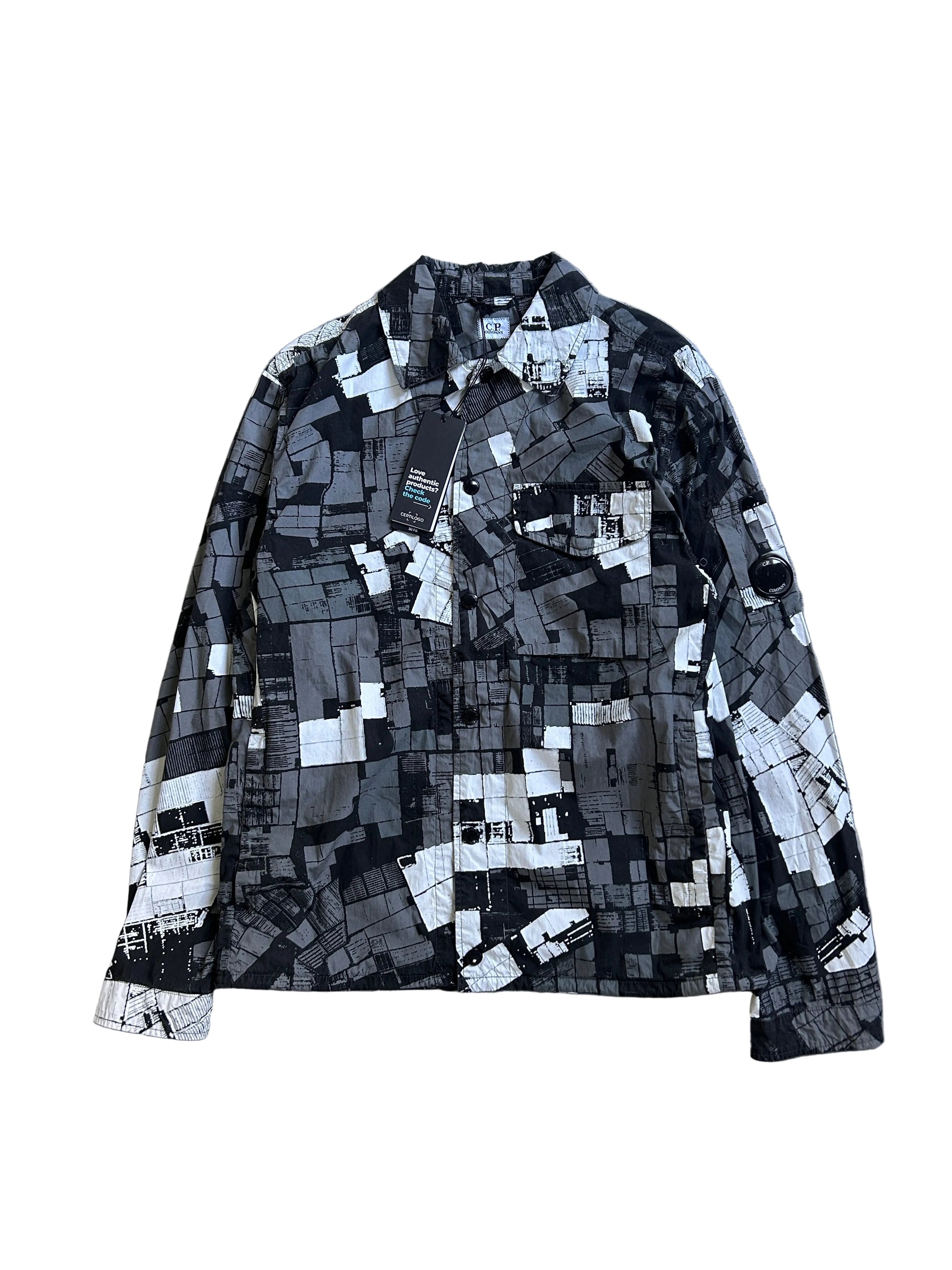 CP COMPANY 50 FILI MUTATED CAMO OVERSHIRT (L)