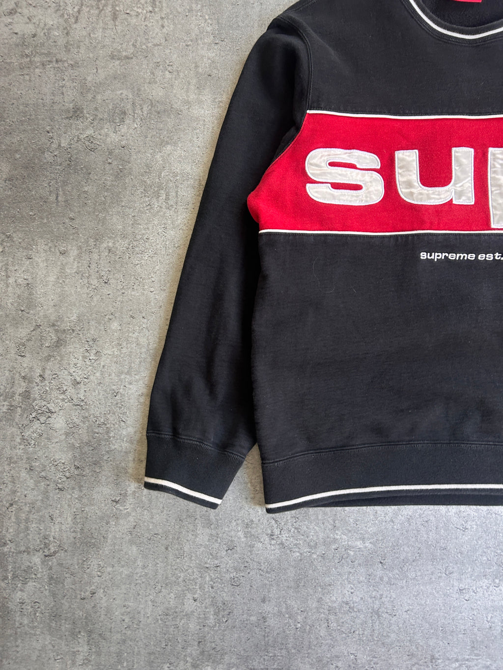 SUPREME PIPING CREWNECK (L)