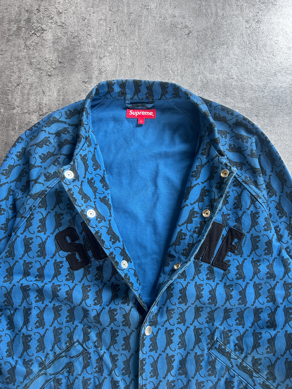 SUPREME TWILL JACKET “PANTHER BLUE” (L)