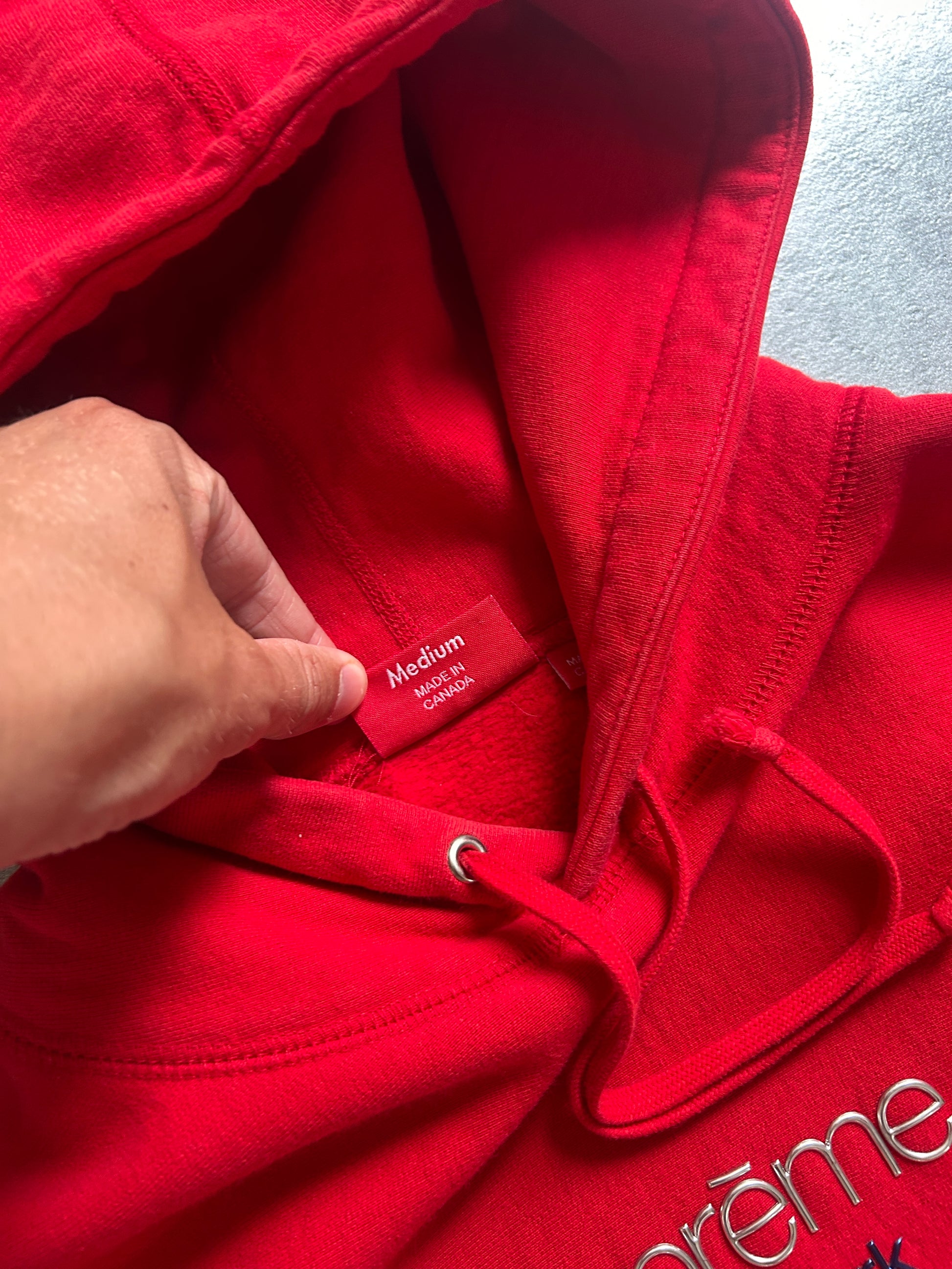 SUPREME CHROME CLASSIC LOGO HOODIE (M)
