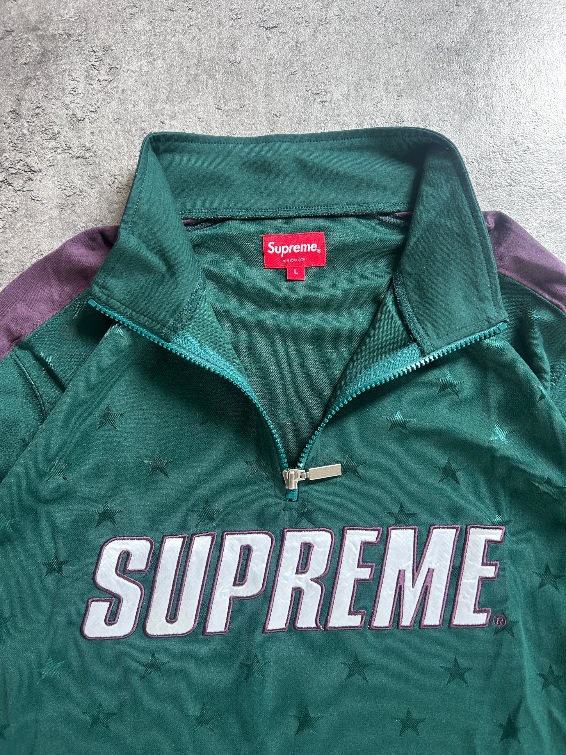 SUPREME TRACK HALF ZIP PULLOVER FW18 (M)