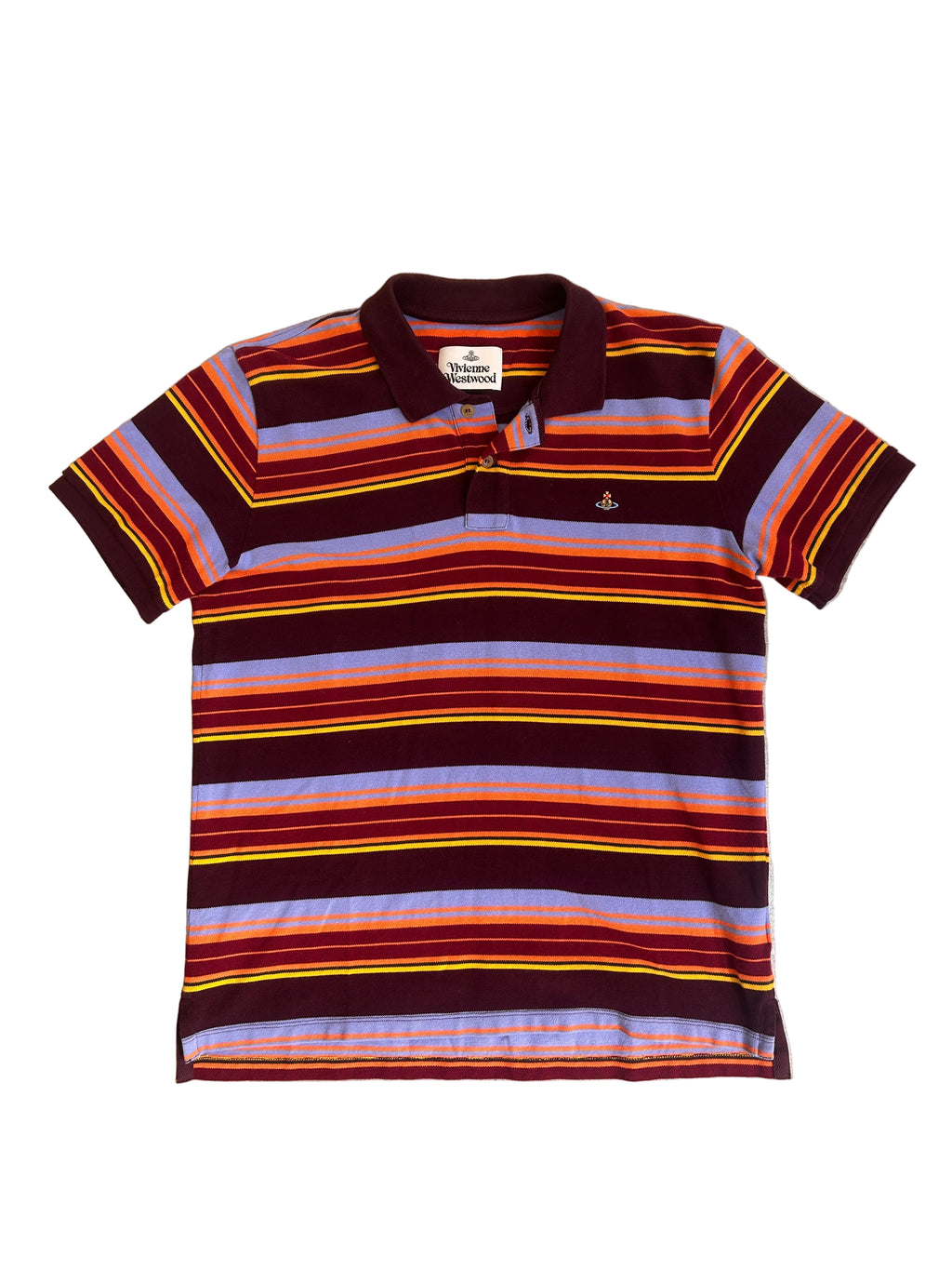 VIVIENNE WESTWOOD STRIPED POLO (M)