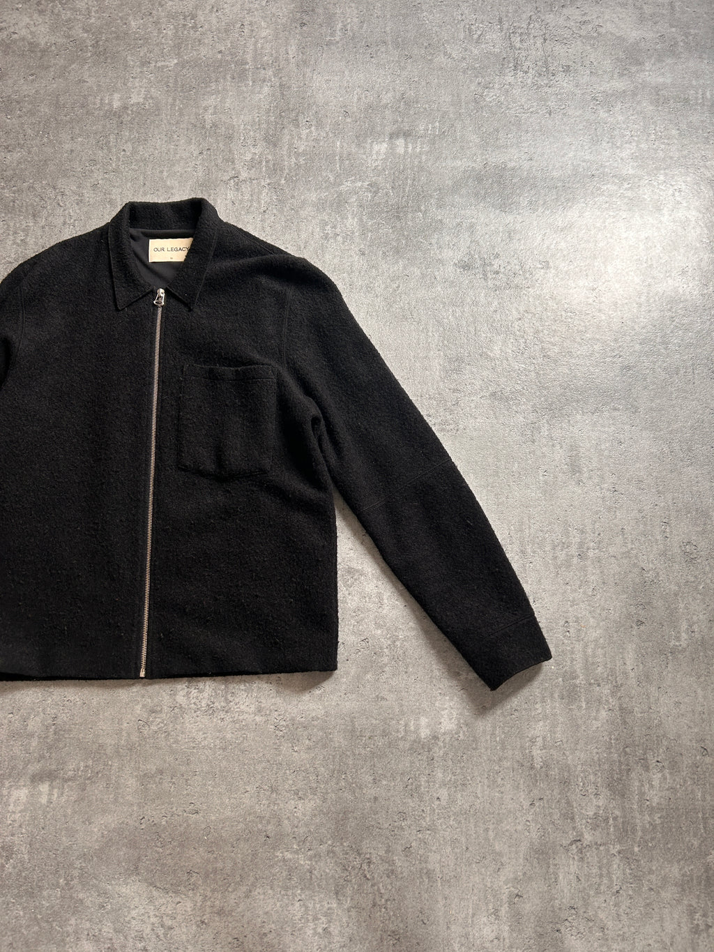OUR LEGACY BLACK CURL OVERSHIRT (L)