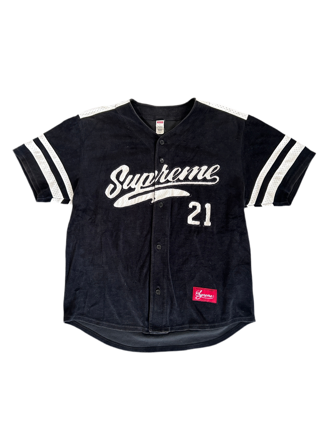 SUPREME VELOUR BASEBALL JERSEY (L)